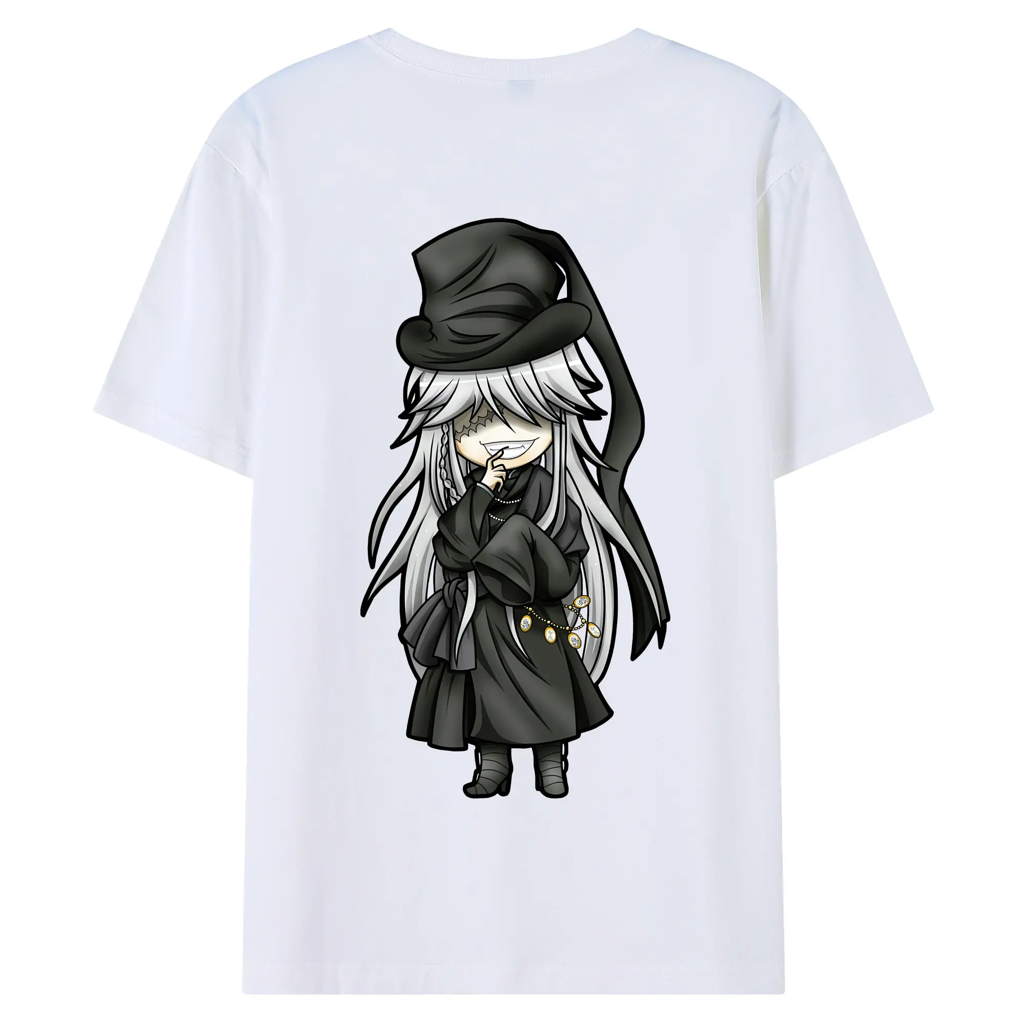 黒執事 グッズ,葬儀屋 - 綿100％ 半袖Tシャツ ・ バックプリント ・ 快適 通気性 ・ 日常使い 散歩 スポーツ用