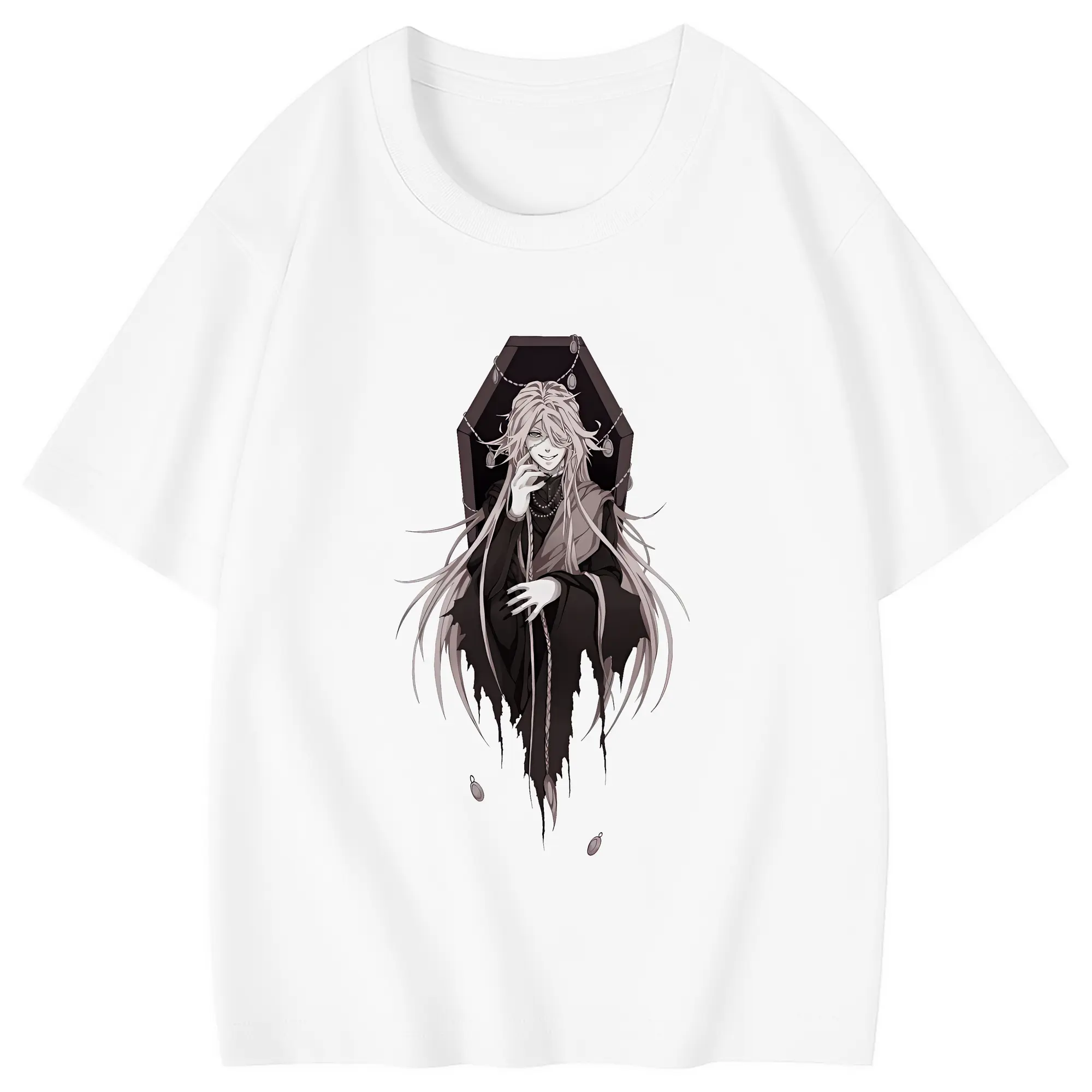 黒執事 グッズ,葬儀屋 - 綿100％ キッズTシャツ ・ フロントプリント ・ 快適 通気性 ・ スポーツ カジュアル 散歩用