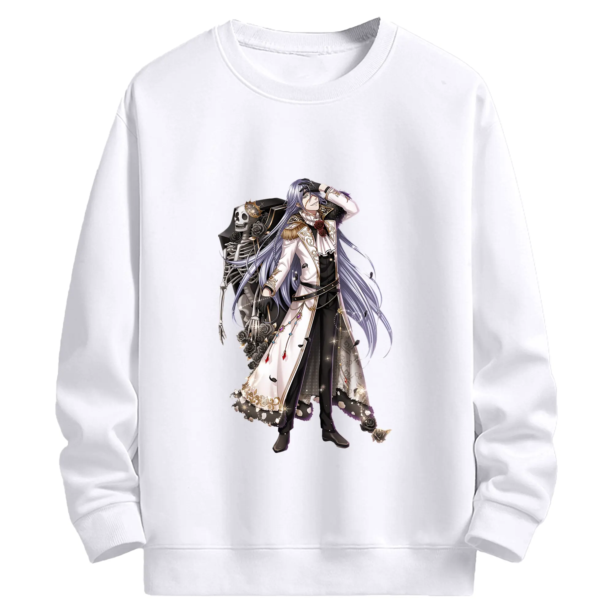 黒執事 グッズ,葬儀屋 - 高品質 クルーネック スウェット ・ コットン59％ ポリエステル41％ ・ ユニセックス 長袖 トレーナー ・ カジュアル デイリー スポーツ 散歩用