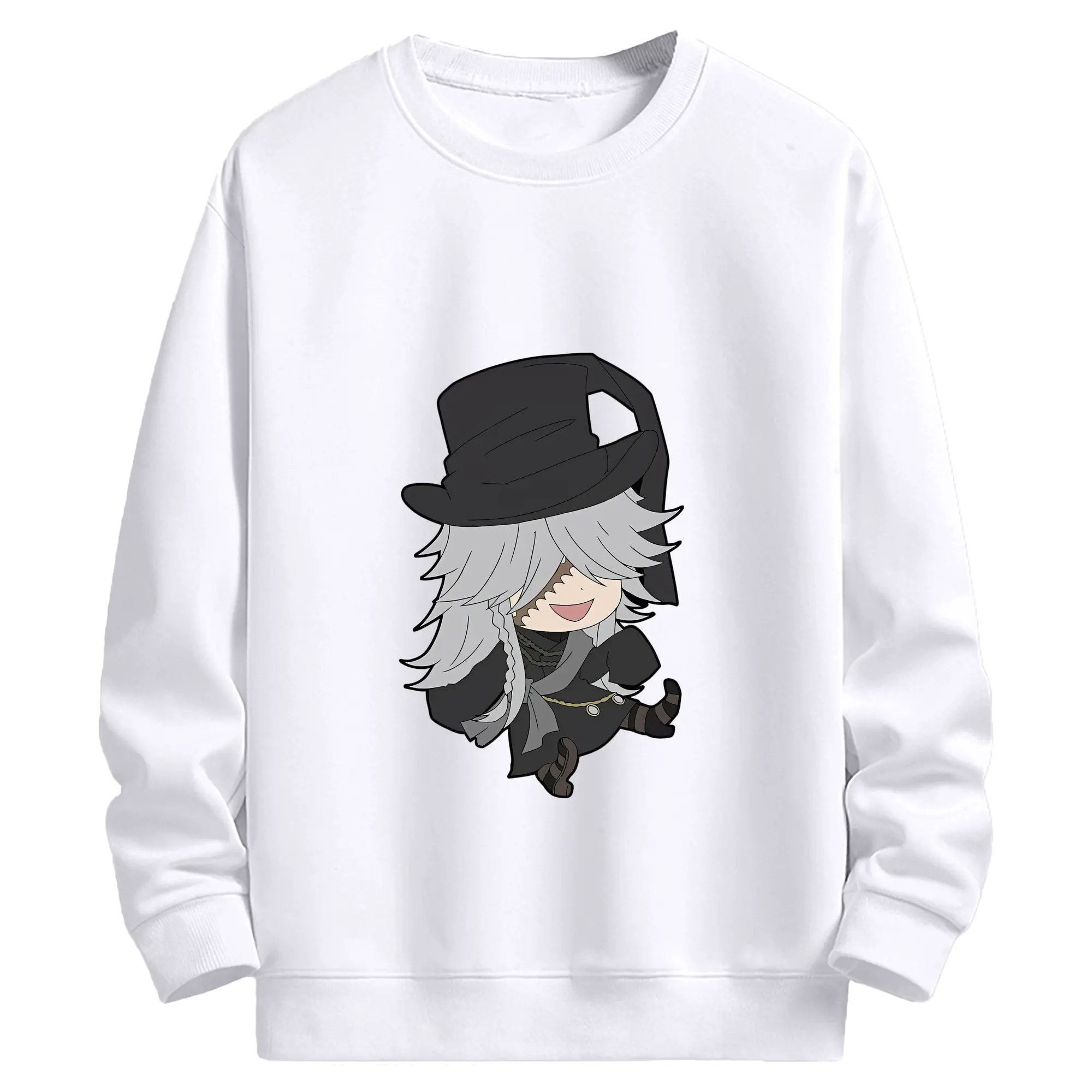 黒執事 グッズ,葬儀屋 - 高品質 クルーネック スウェット ・ コットン59％ ポリエステル41％ ・ ユニセックス 長袖 トレーナー ・ カジュアル デイリー スポーツ 散歩用