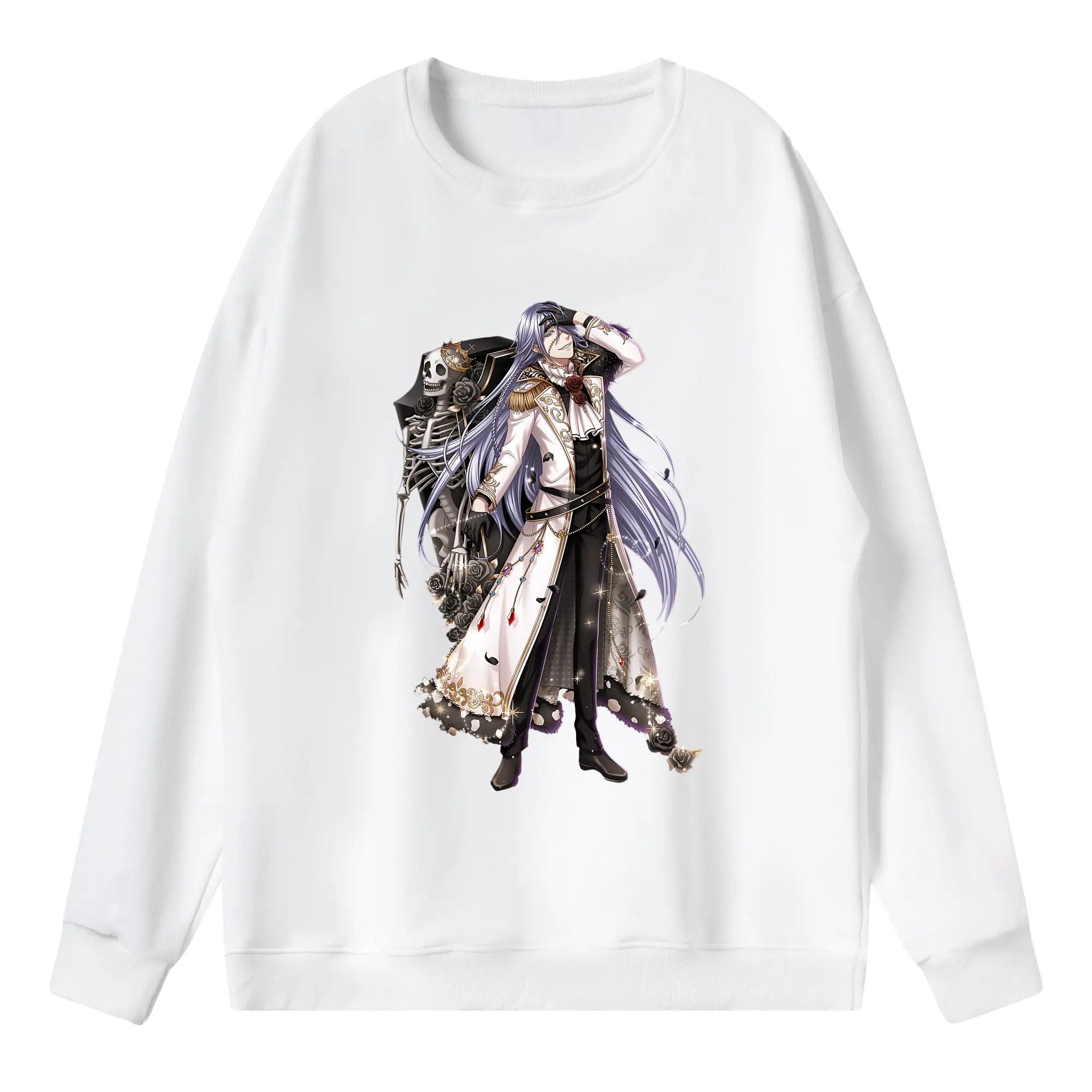 黒執事 グッズ,葬儀屋 - 薄手 クルーネック スウェット 裏毛260g · ポリエステル 春秋向け カジュアル 男女兼用 · トレーナー デイリー スポーツ 散歩に最適