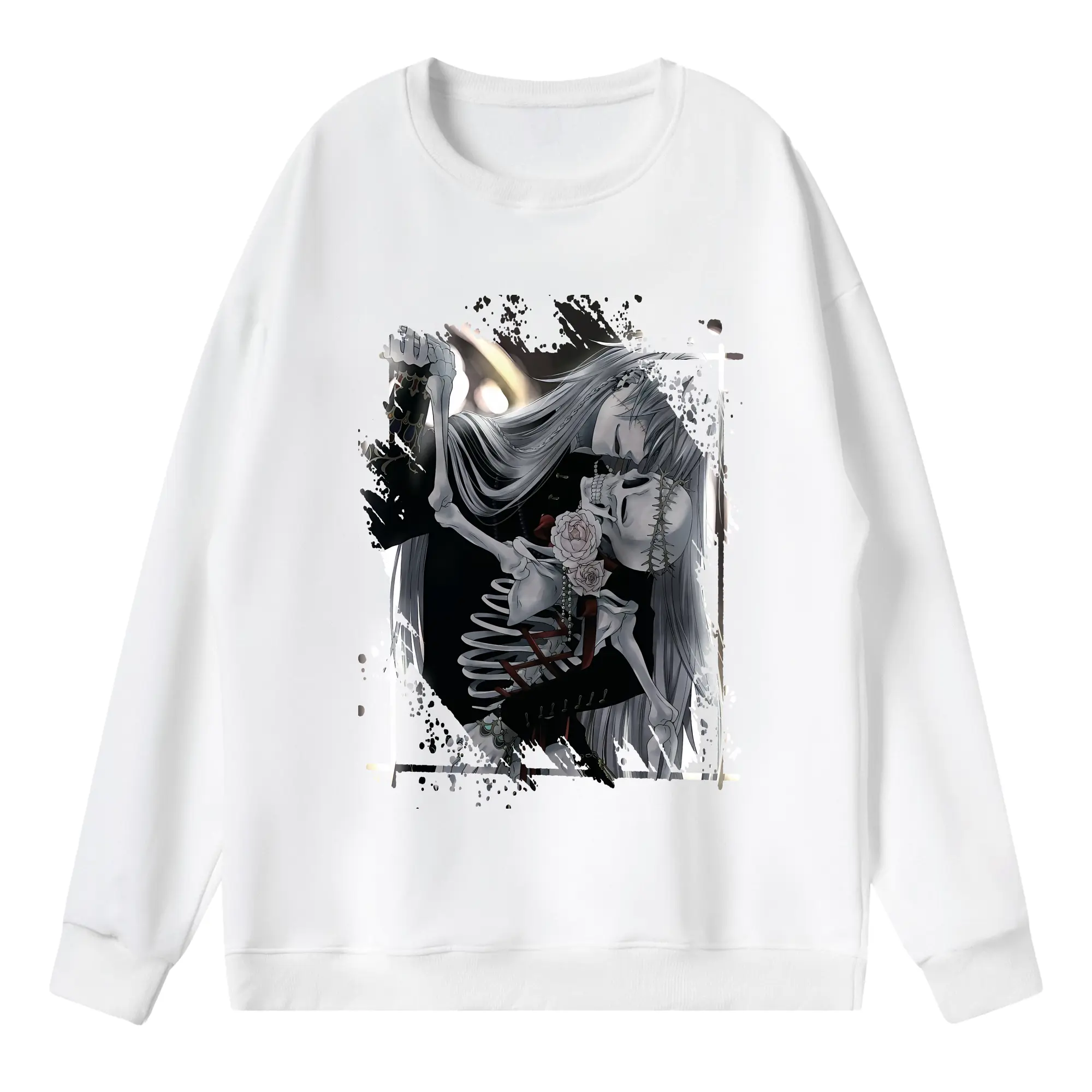 黒執事 グッズ,葬儀屋 - 薄手 クルーネック スウェット 裏毛260g · ポリエステル 春秋向け カジュアル 男女兼用 · トレーナー デイリー スポーツ 散歩に最適