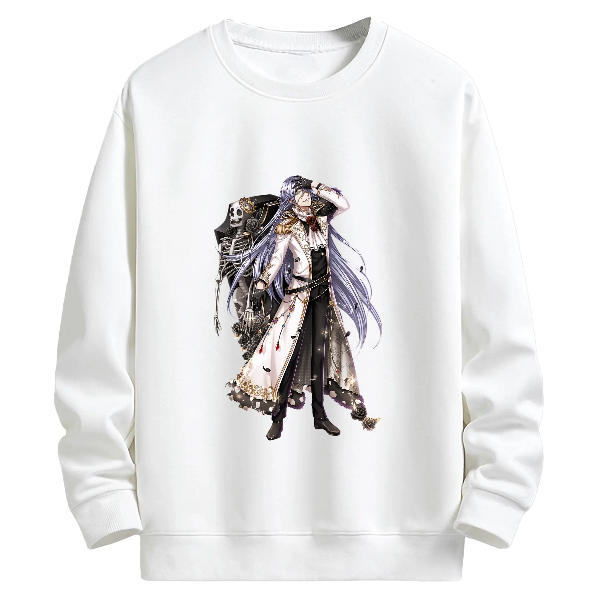 黒執事 グッズ,葬儀屋 - キッズ クルーネックスウェットシャツ ・ フロントプリント ・ 綿80％ ポリエステル20％ ・ 快適 通学 スポーツ 日常使い お散歩用