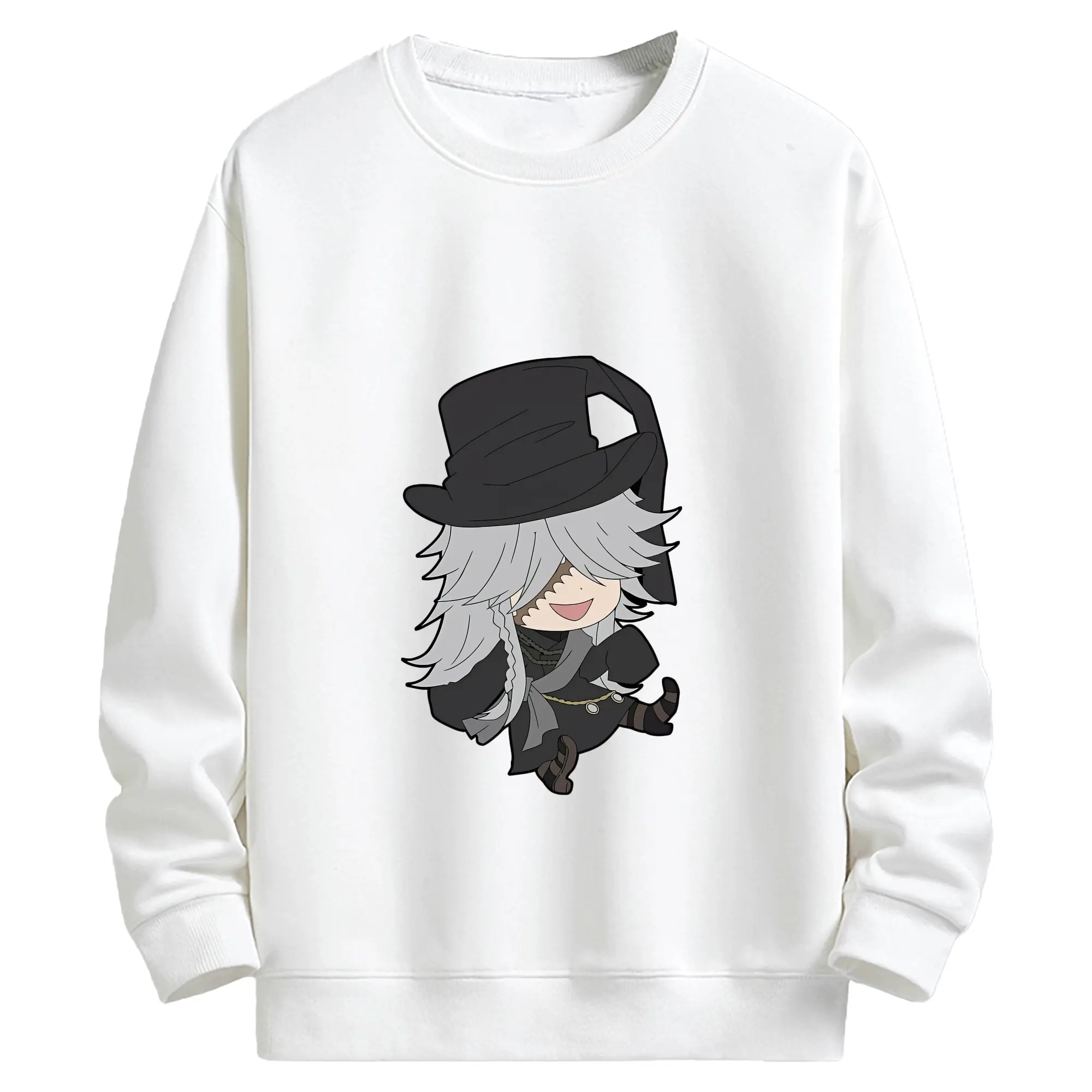 黒執事 グッズ,葬儀屋 - キッズ クルーネックスウェットシャツ ・ フロントプリント ・ 綿80％ ポリエステル20％ ・ 快適 通学 スポーツ 日常使い お散歩用