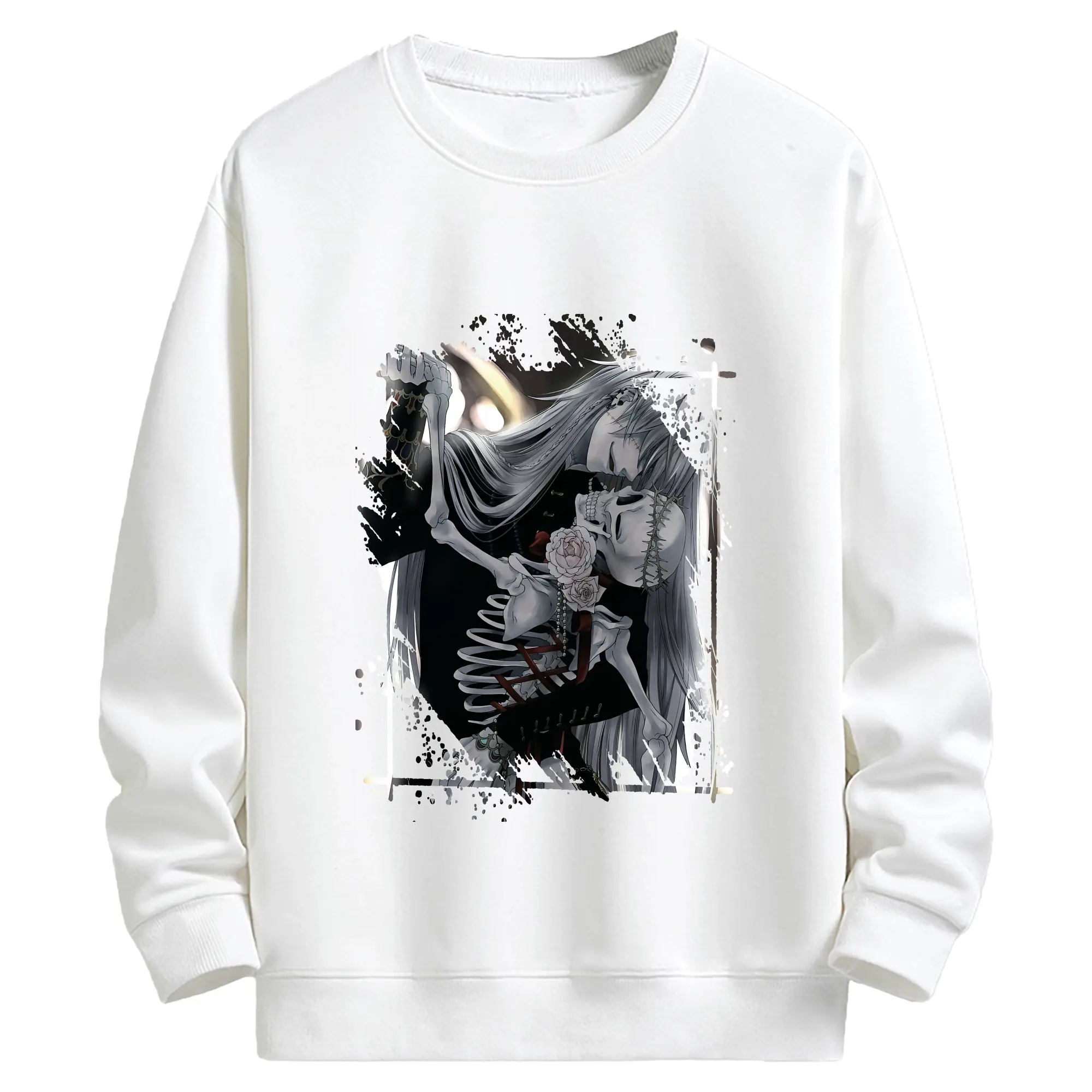 黒執事 グッズ,葬儀屋 - キッズ クルーネックスウェットシャツ ・ フロントプリント ・ 綿80％ ポリエステル20％ ・ 快適 通学 スポーツ 日常使い お散歩用