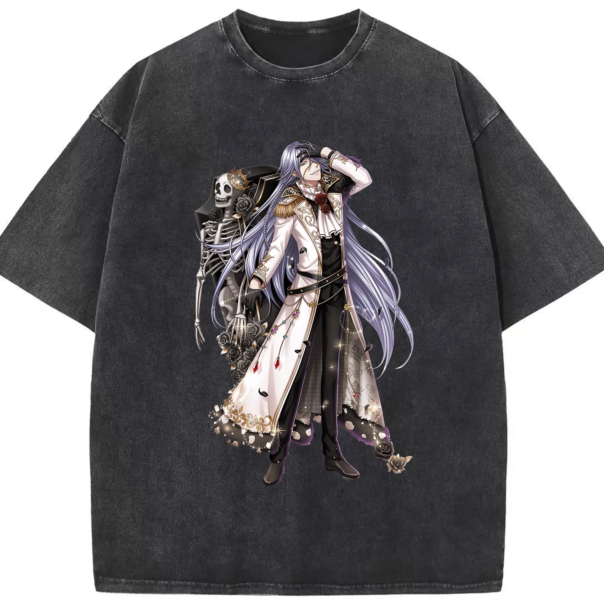 黒執事 グッズ,葬儀屋 - 綿100％ ヴィンテージ風 半袖Tシャツ ・ フロントプリント ・ 柔らか肌触り ・ 通気性 快適 ・ スポーツ カジュアル 外出用