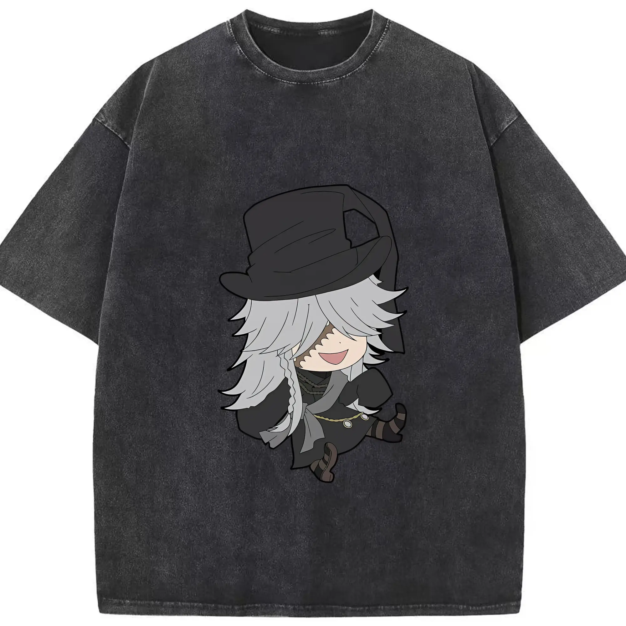 黒執事 グッズ,葬儀屋 - 綿100％ ヴィンテージ風 半袖Tシャツ ・ フロントプリント ・ 柔らか肌触り ・ 通気性 快適 ・ スポーツ カジュアル 外出用