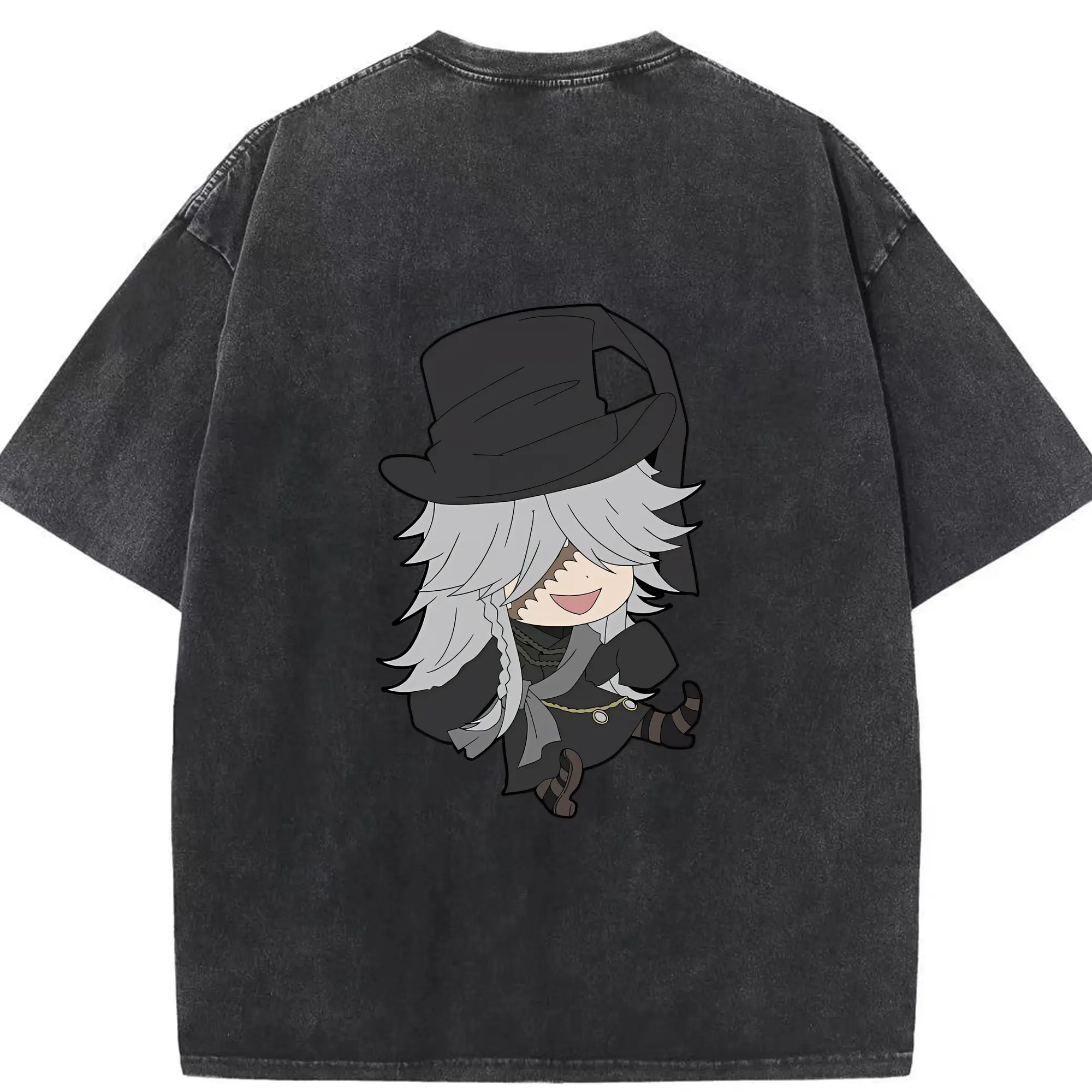 黒執事 グッズ,葬儀屋 - 綿100％ ヴィンテージ風 半袖Tシャツ ・ 背面プリント ・ 柔らか肌触り ・ 通気性 快適 ・ スポーツ カジュアル 外出用