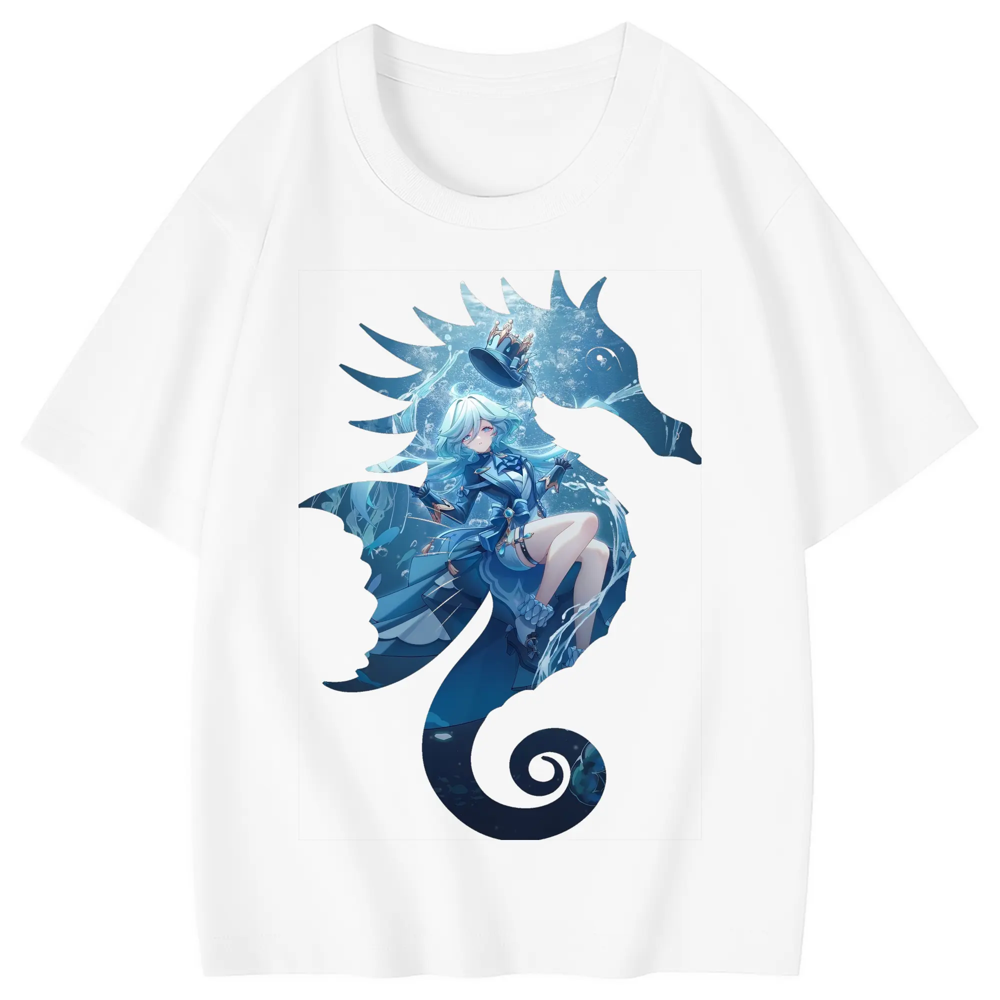 原 神 グッズ フリーナ - 綿100％ キッズTシャツ ・ フロントプリント ・ 快適 通気性 ・ スポーツ カジュアル 散歩用