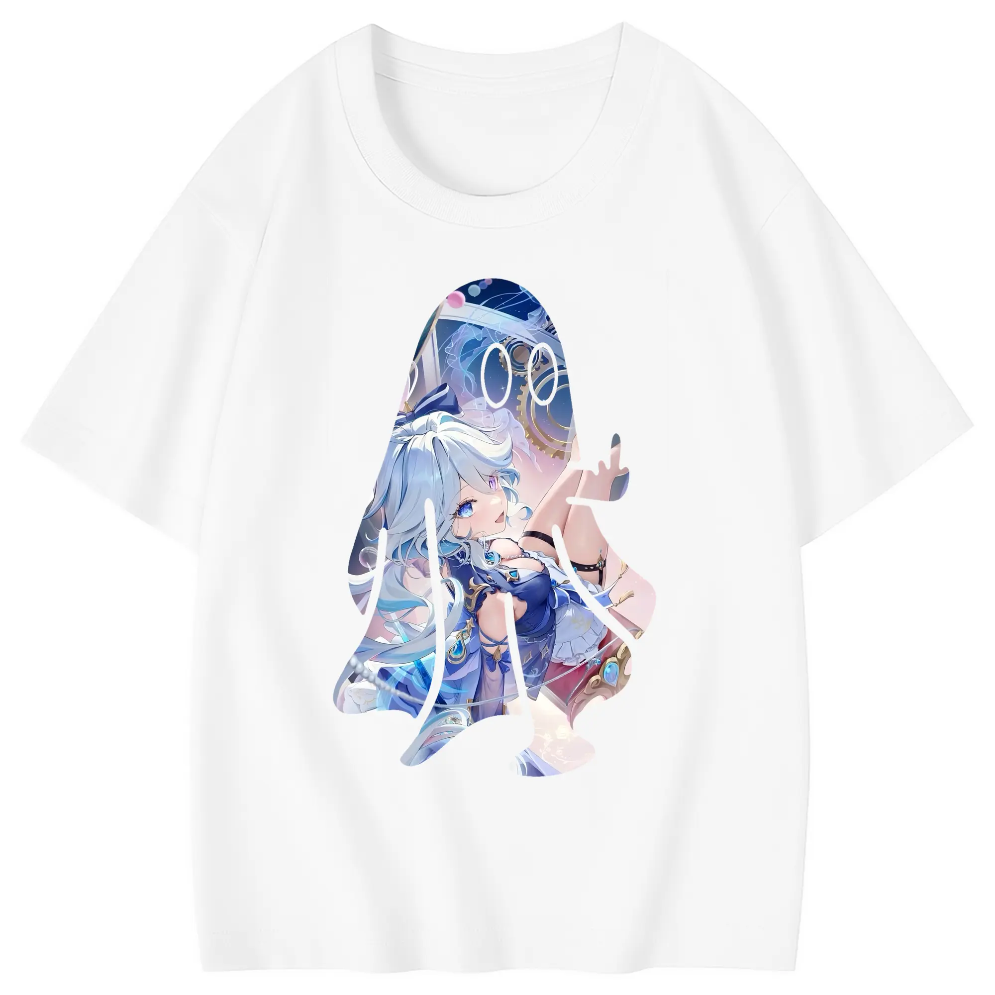 原 神 グッズ フリーナ - 綿100％ キッズTシャツ ・ フロントプリント ・ 快適 通気性 ・ スポーツ カジュアル 散歩用