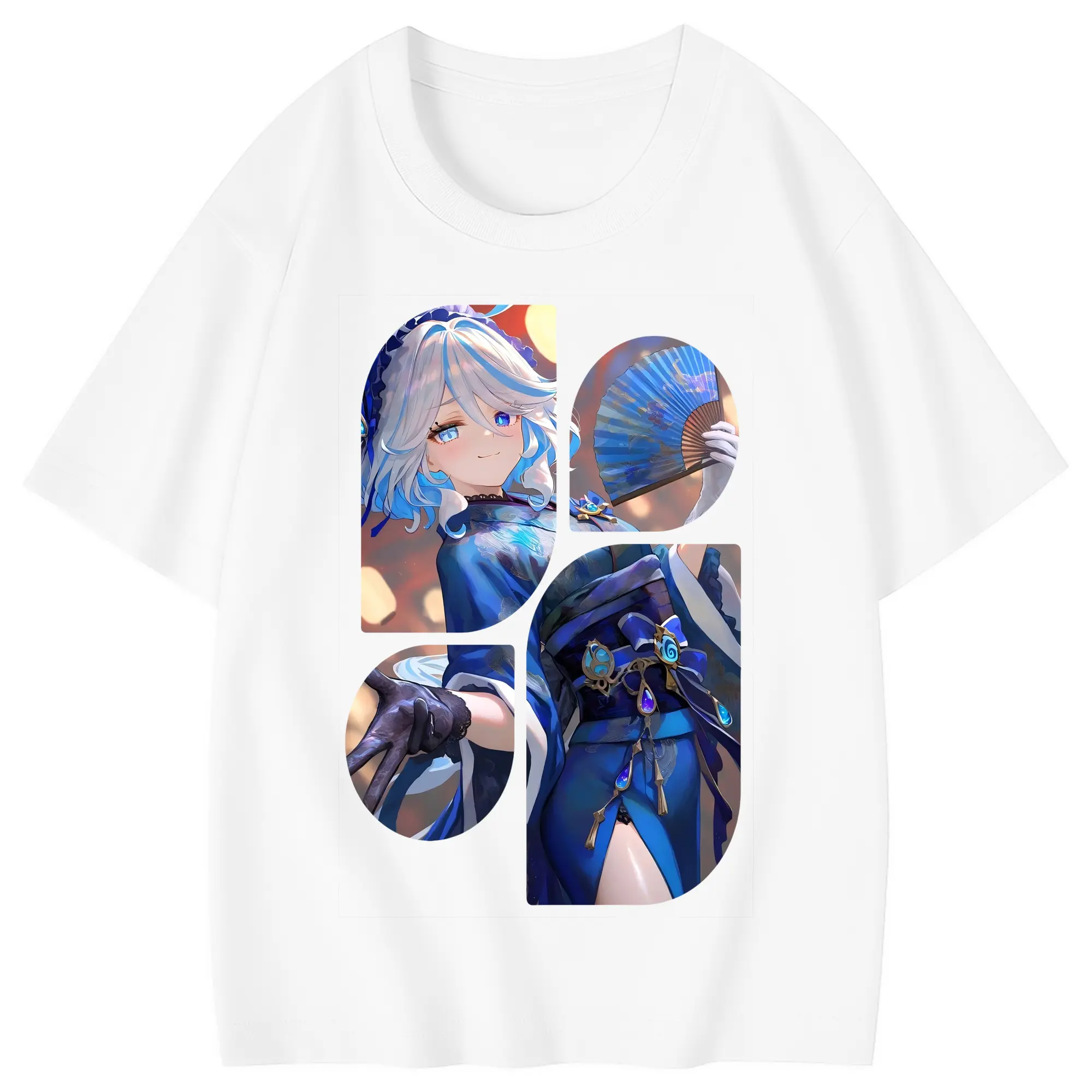 原 神 グッズ フリーナ - 綿100％ キッズTシャツ ・ フロントプリント ・ 快適 通気性 ・ スポーツ カジュアル 散歩用