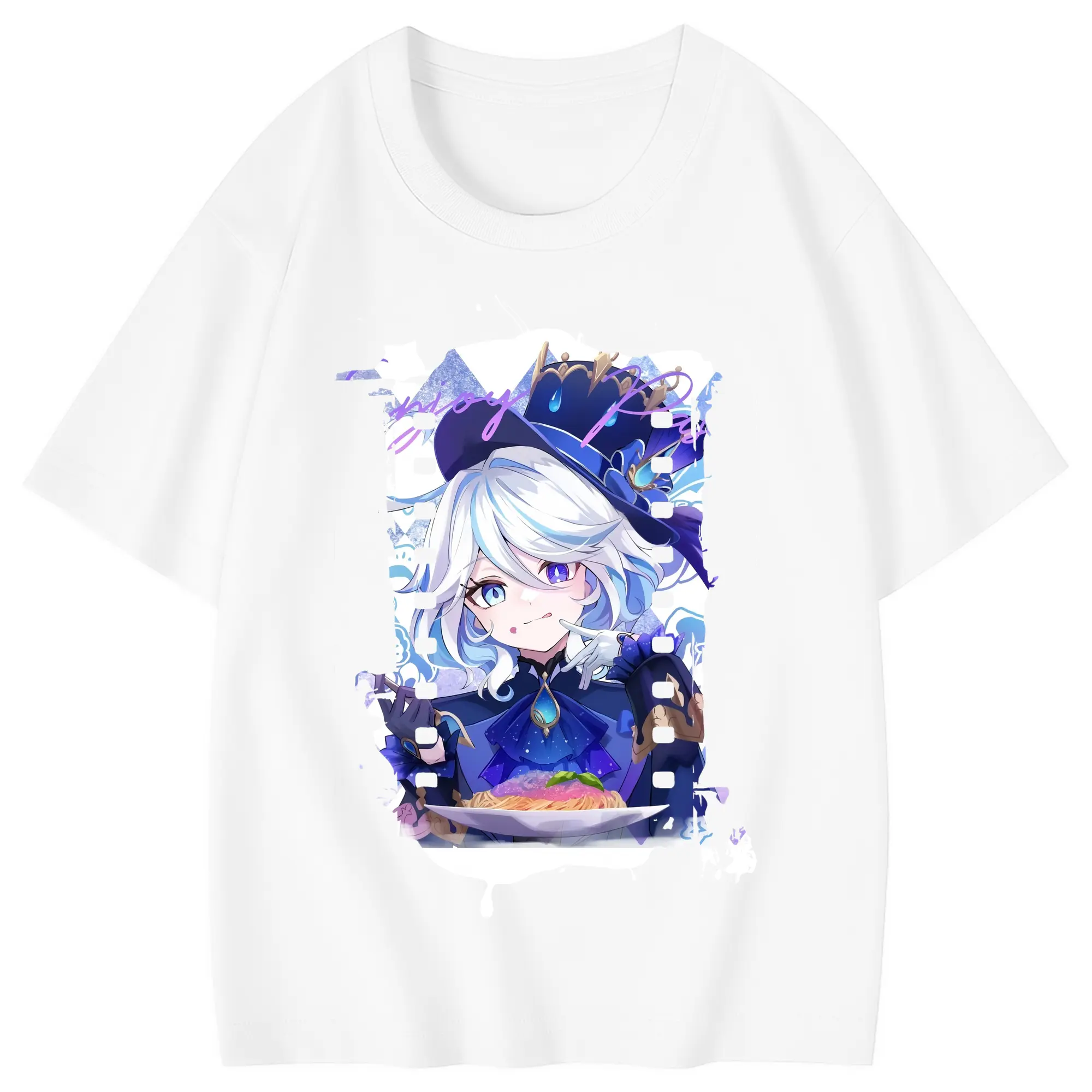 原 神 グッズ フリーナ - 綿100％ キッズTシャツ ・ フロントプリント ・ 快適 通気性 ・ スポーツ カジュアル 散歩用