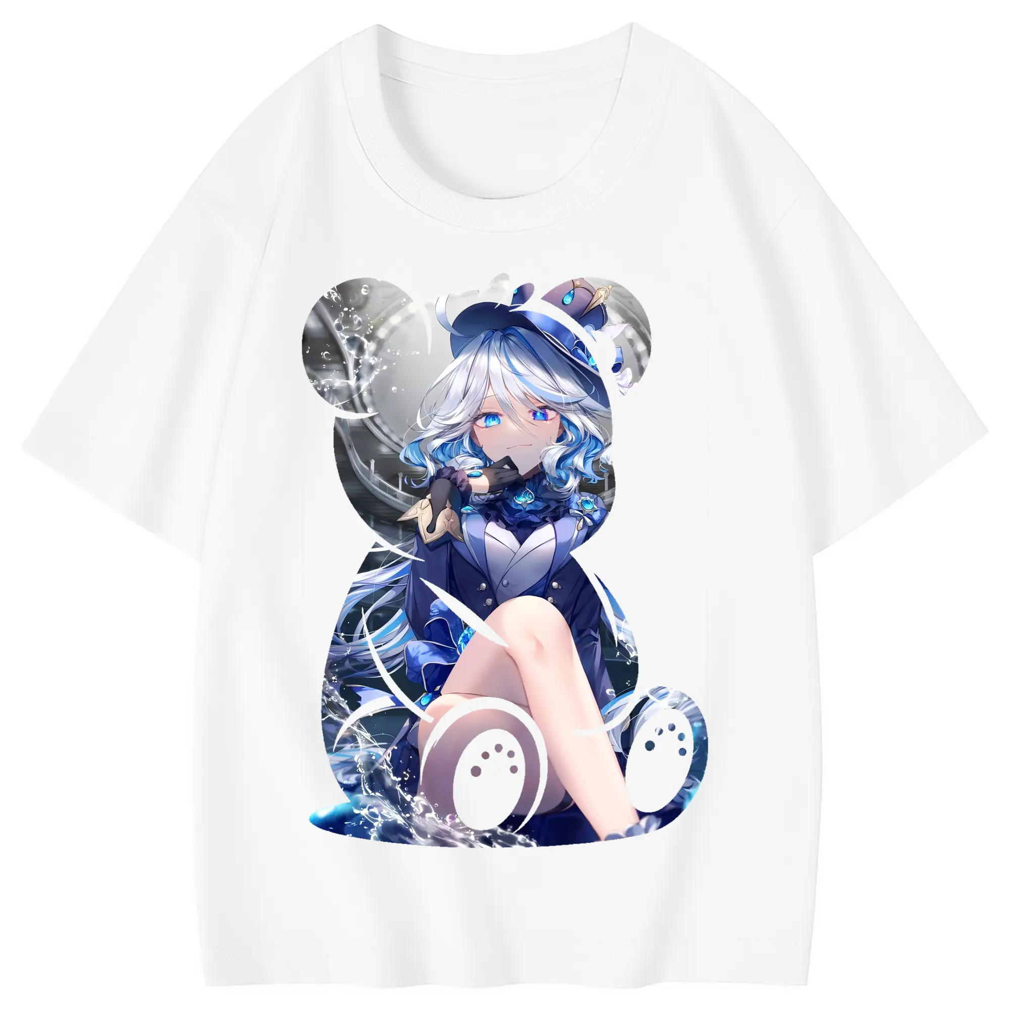 原 神 グッズ フリーナ - 綿100％ キッズTシャツ ・ フロントプリント ・ 快適 通気性 ・ スポーツ カジュアル 散歩用