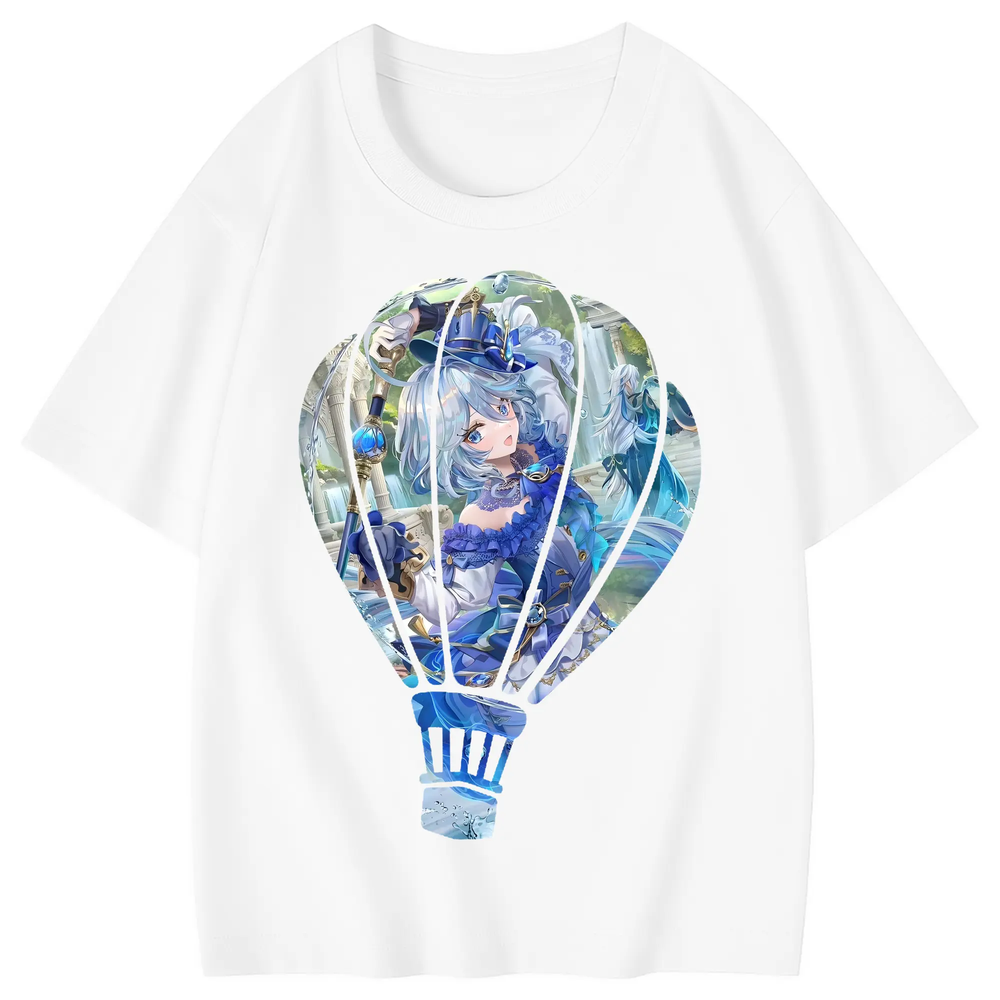 原 神 グッズ フリーナ - 綿100％ キッズTシャツ ・ フロントプリント ・ 快適 通気性 ・ スポーツ カジュアル 散歩用