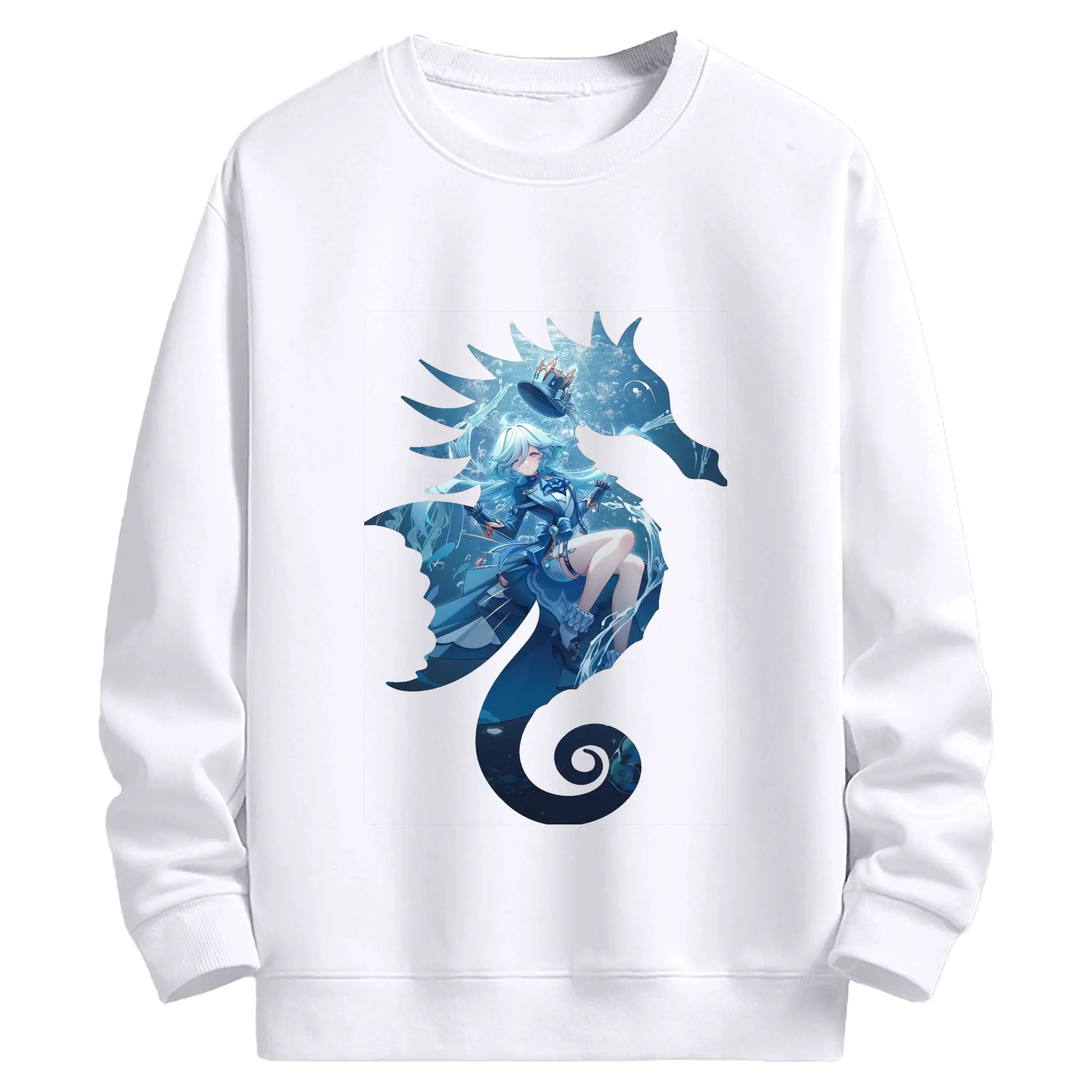 原 神 グッズ フリーナ - 高品質 クルーネック スウェット ・ コットン59％ ポリエステル41％ ・ ユニセックス 長袖 トレーナー ・ カジュアル デイリー スポーツ 散歩用