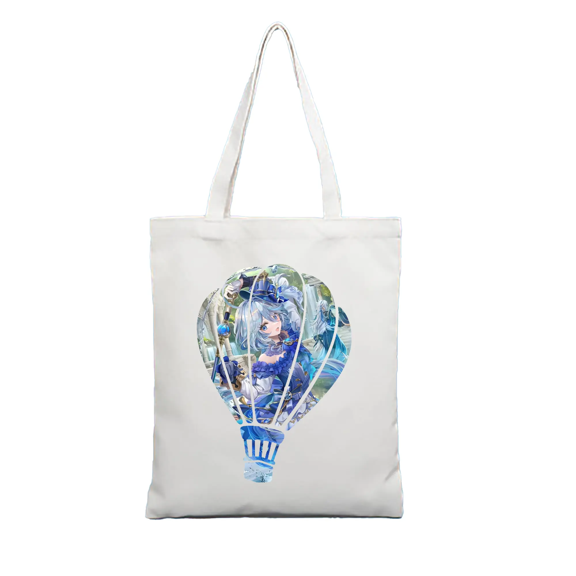 原 神 グッズ フリーナ - 縦型キャンバス手提げバッグ（トートバッグ） ・ キャンバス素材 ・ ショッピング用 ・ 軽量 丈夫 お手入れ簡単