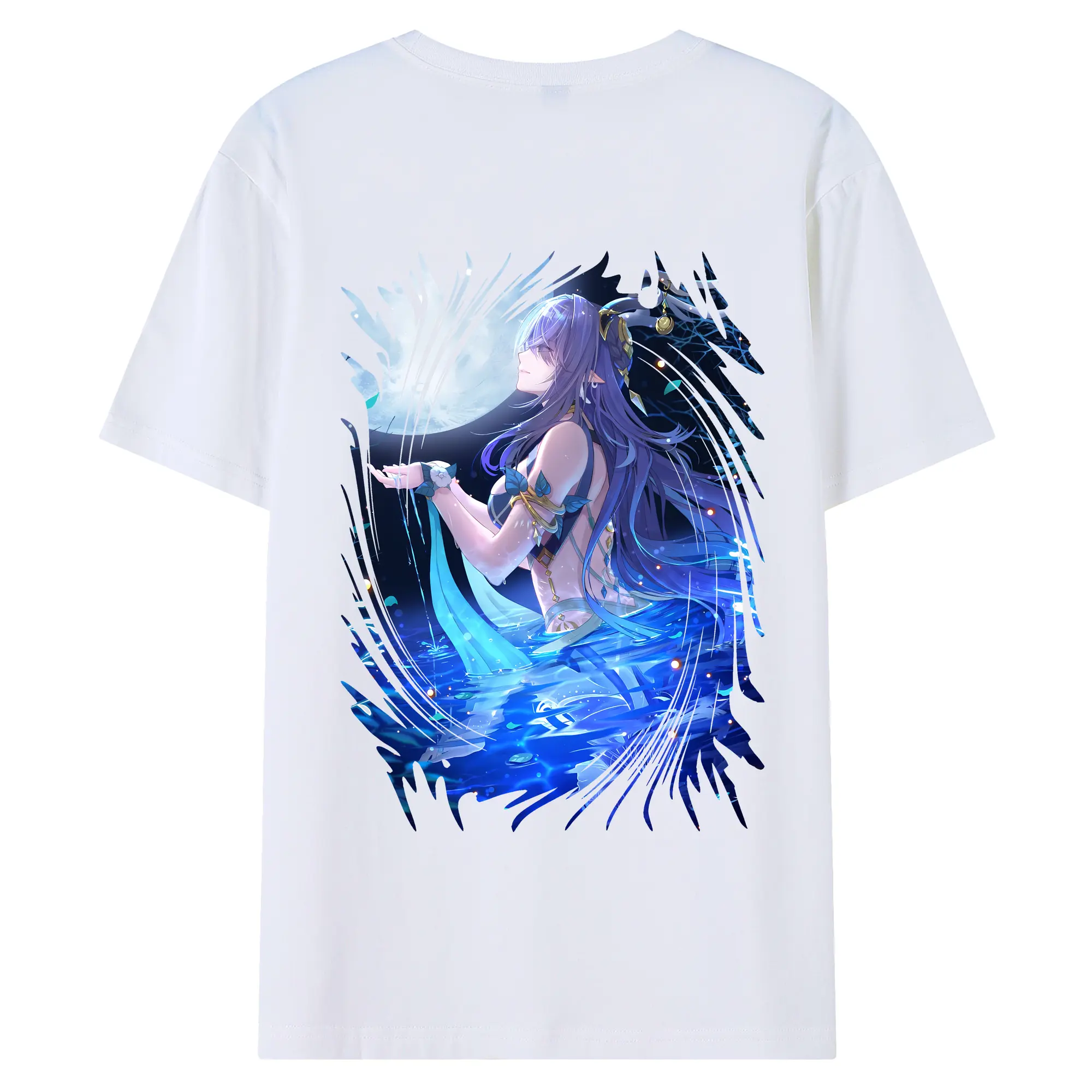 原 神 グッズ ラウマ - 綿100％ 半袖Tシャツ ・ バックプリント ・ 快適 通気性 ・ 日常使い 散歩 スポーツ用