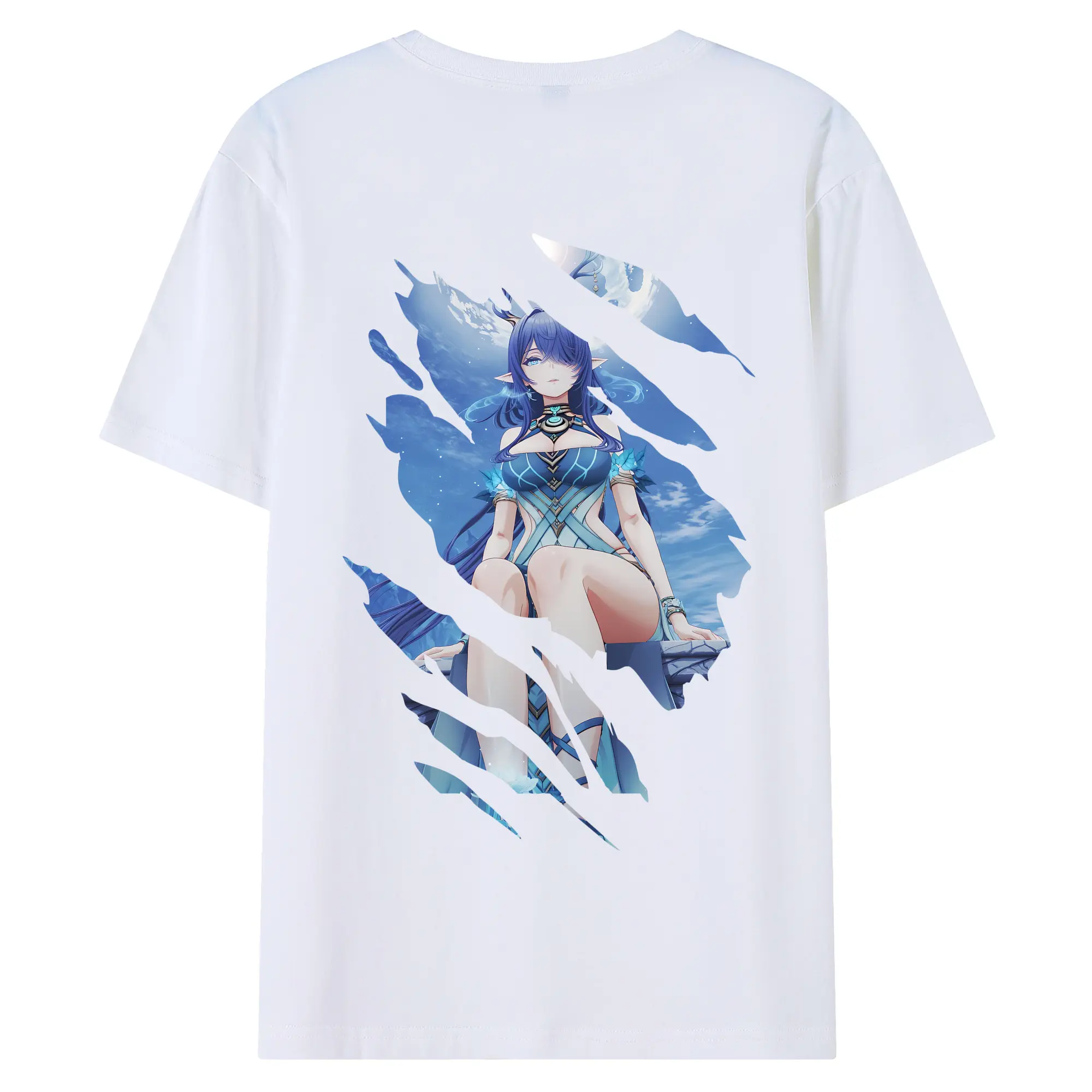 原 神 グッズ ラウマ - 綿100％ 半袖Tシャツ ・ バックプリント ・ 快適 通気性 ・ 日常使い 散歩 スポーツ用