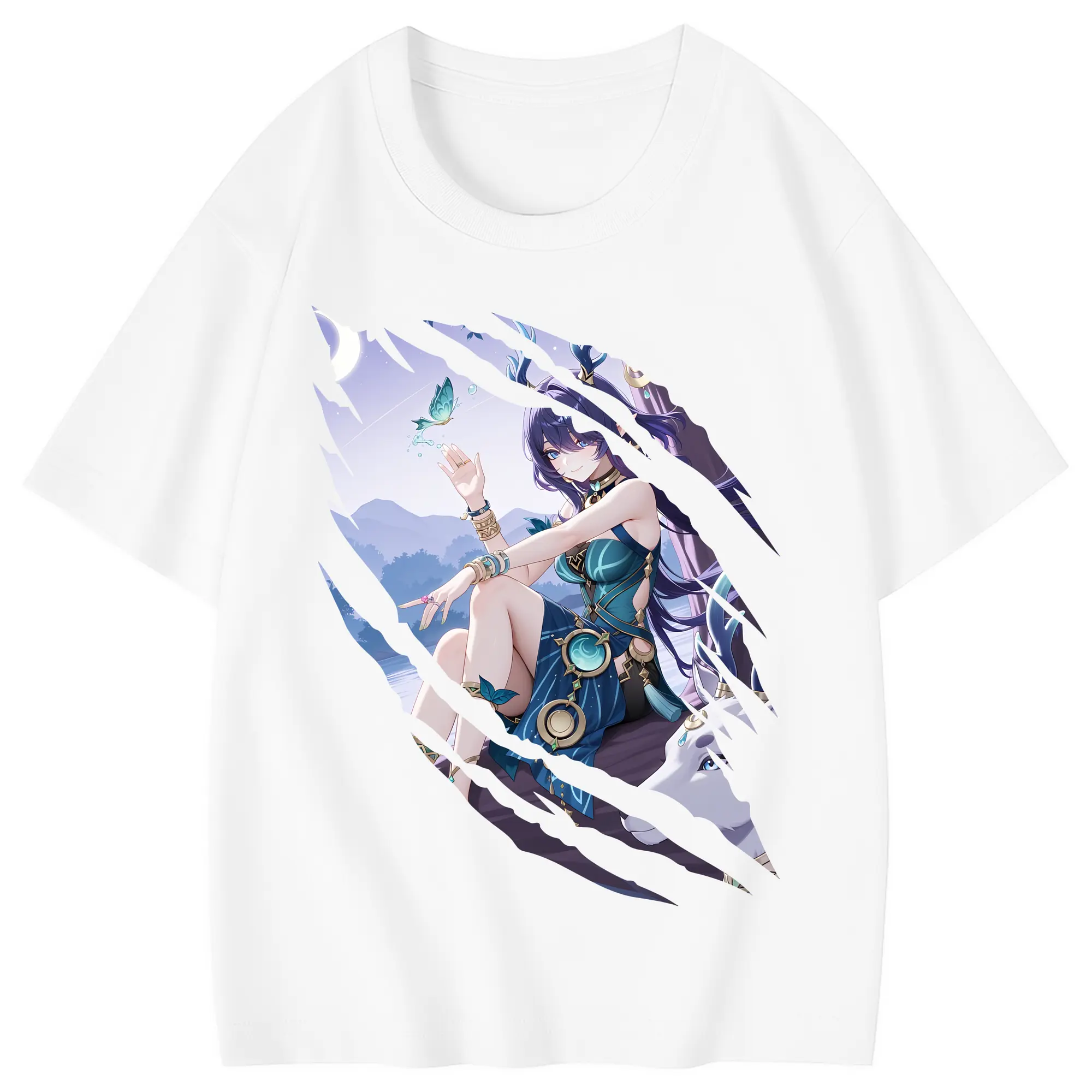 原 神 グッズ ラウマ - 綿100％ キッズTシャツ ・ フロントプリント ・ 快適 通気性 ・ スポーツ カジュアル 散歩用