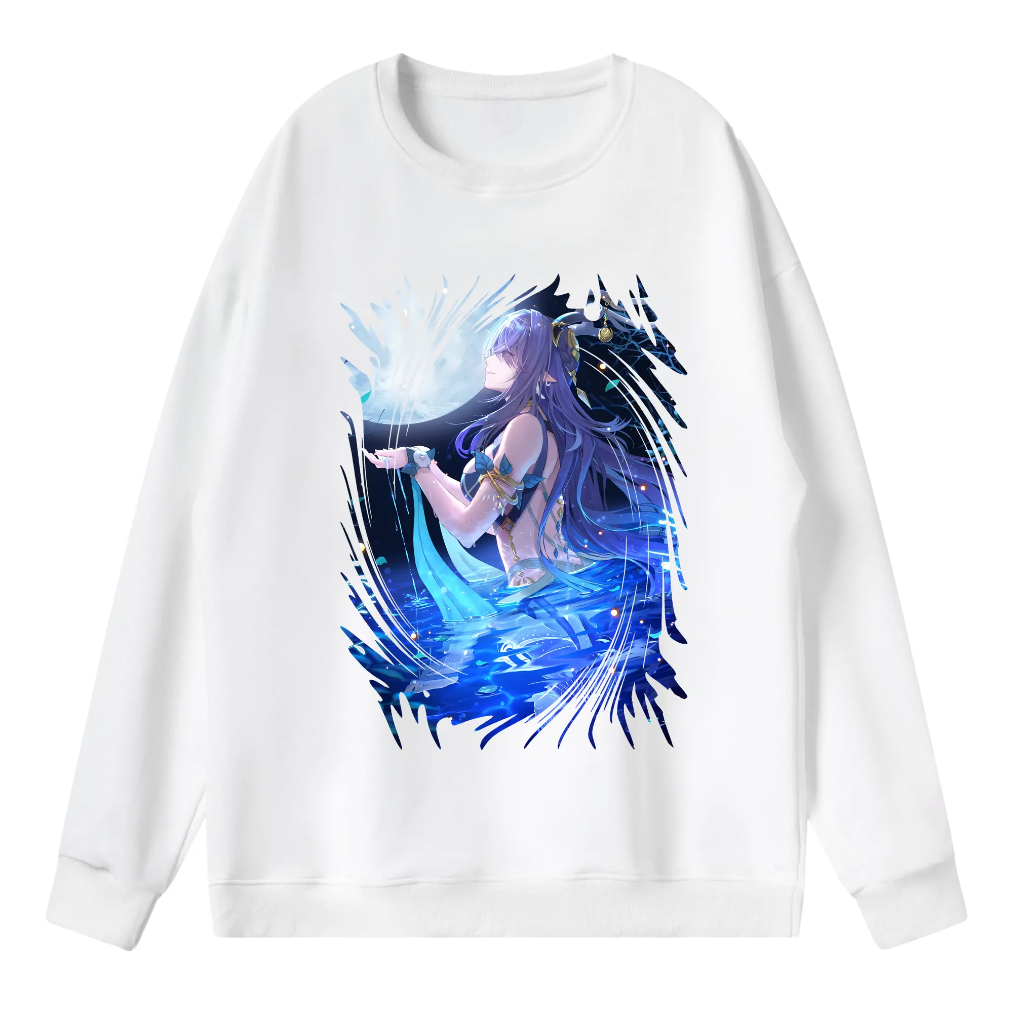 原 神 グッズ ラウマ - 薄手 クルーネック スウェット 裏毛260g · ポリエステル 春秋向け カジュアル 男女兼用 · トレーナー デイリー スポーツ 散歩に最適