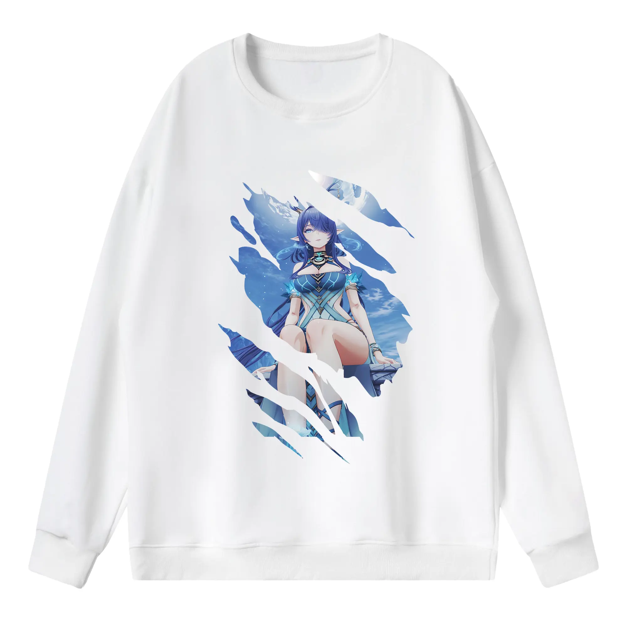 原 神 グッズ ラウマ - 薄手 クルーネック スウェット 裏毛260g · ポリエステル 春秋向け カジュアル 男女兼用 · トレーナー デイリー スポーツ 散歩に最適