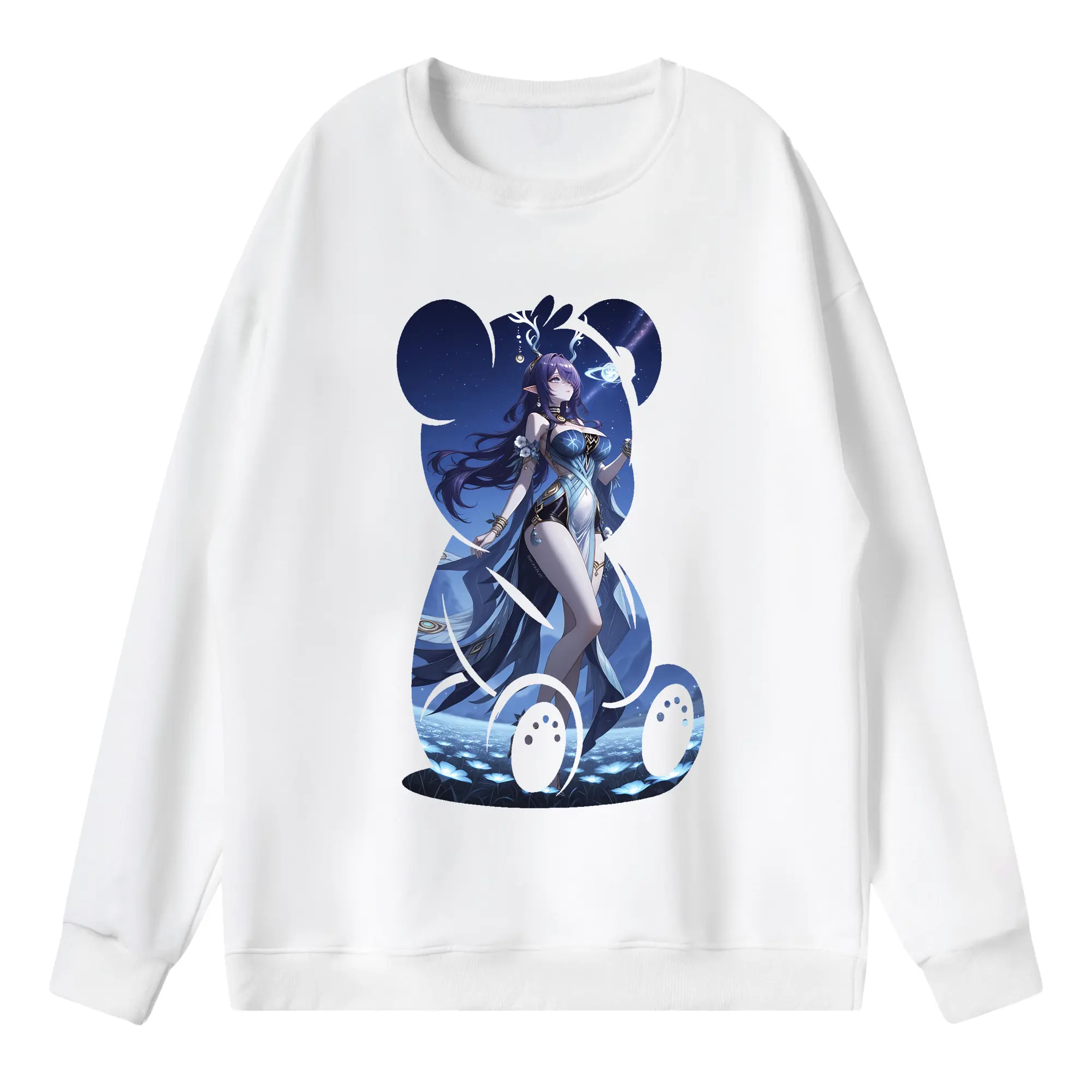 原 神 グッズ ラウマ - 薄手 クルーネック スウェット 裏毛260g · ポリエステル 春秋向け カジュアル 男女兼用 · トレーナー デイリー スポーツ 散歩に最適