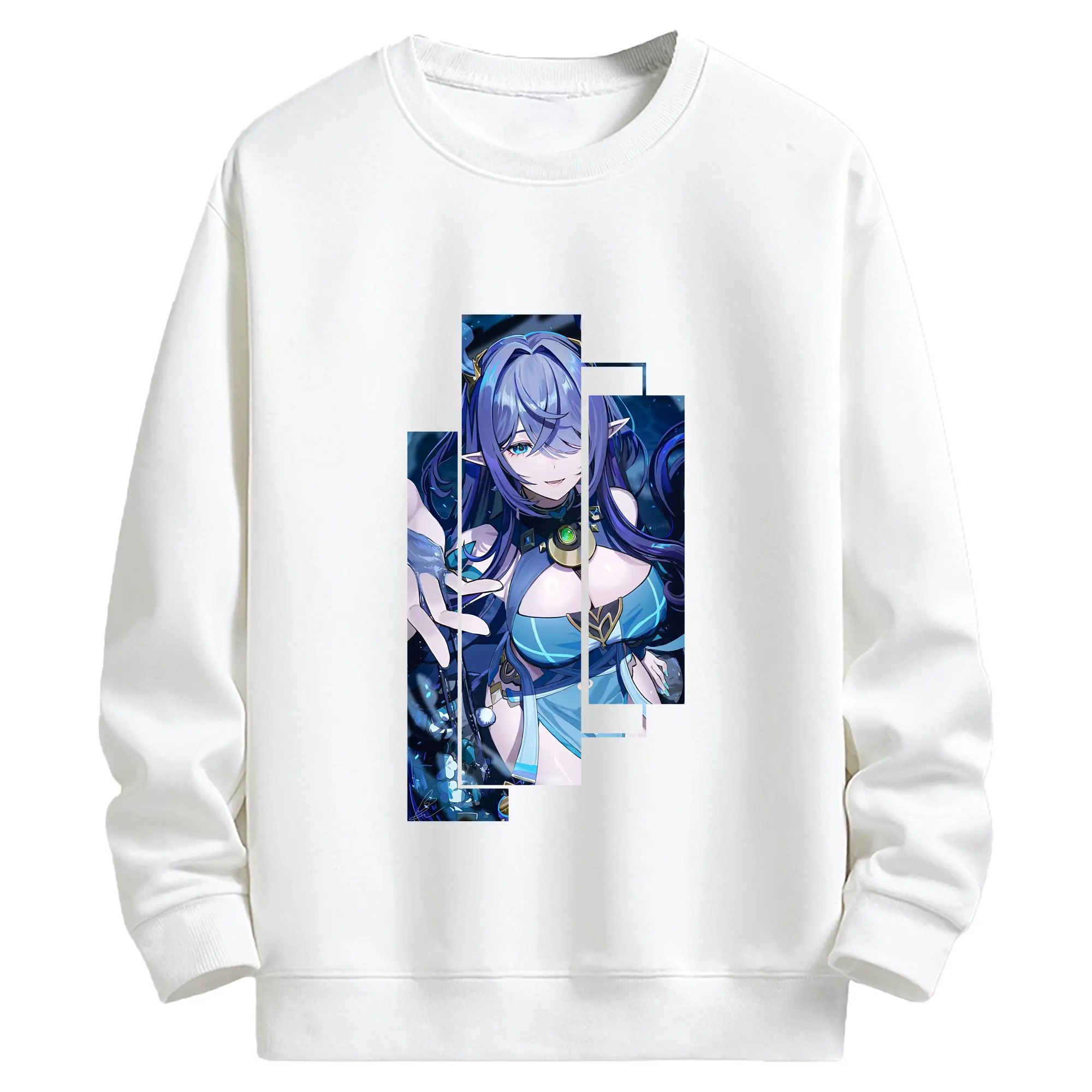 原 神 グッズ ラウマ - キッズ クルーネックスウェットシャツ ・ フロントプリント ・ 綿80％ ポリエステル20％ ・ 快適 通学 スポーツ 日常使い お散歩用