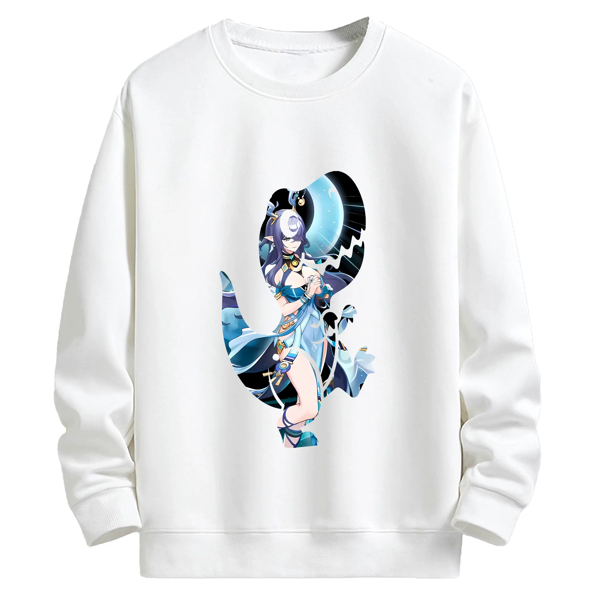 原 神 グッズ ラウマ - キッズ クルーネックスウェットシャツ ・ フロントプリント ・ 綿80％ ポリエステル20％ ・ 快適 通学 スポーツ 日常使い お散歩用