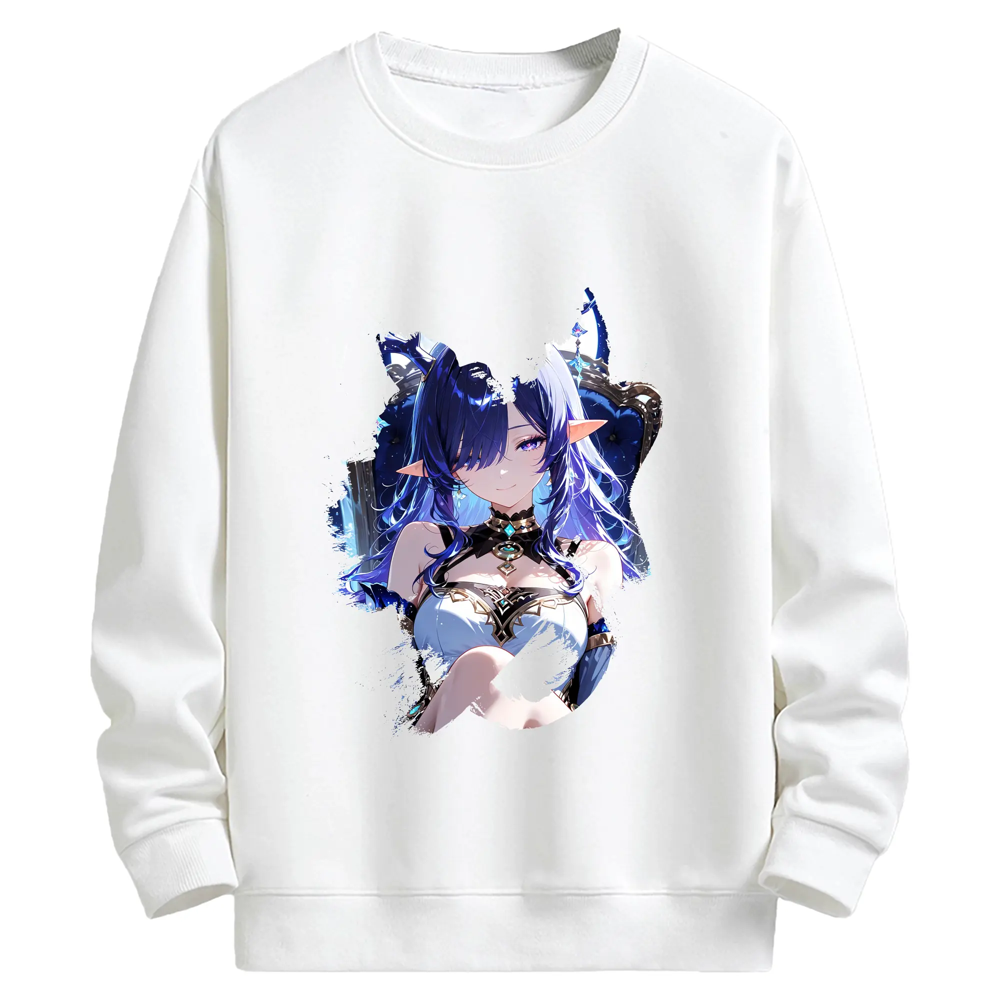 原 神 グッズ ラウマ - キッズ クルーネックスウェットシャツ ・ フロントプリント ・ 綿80％ ポリエステル20％ ・ 快適 通学 スポーツ 日常使い お散歩用