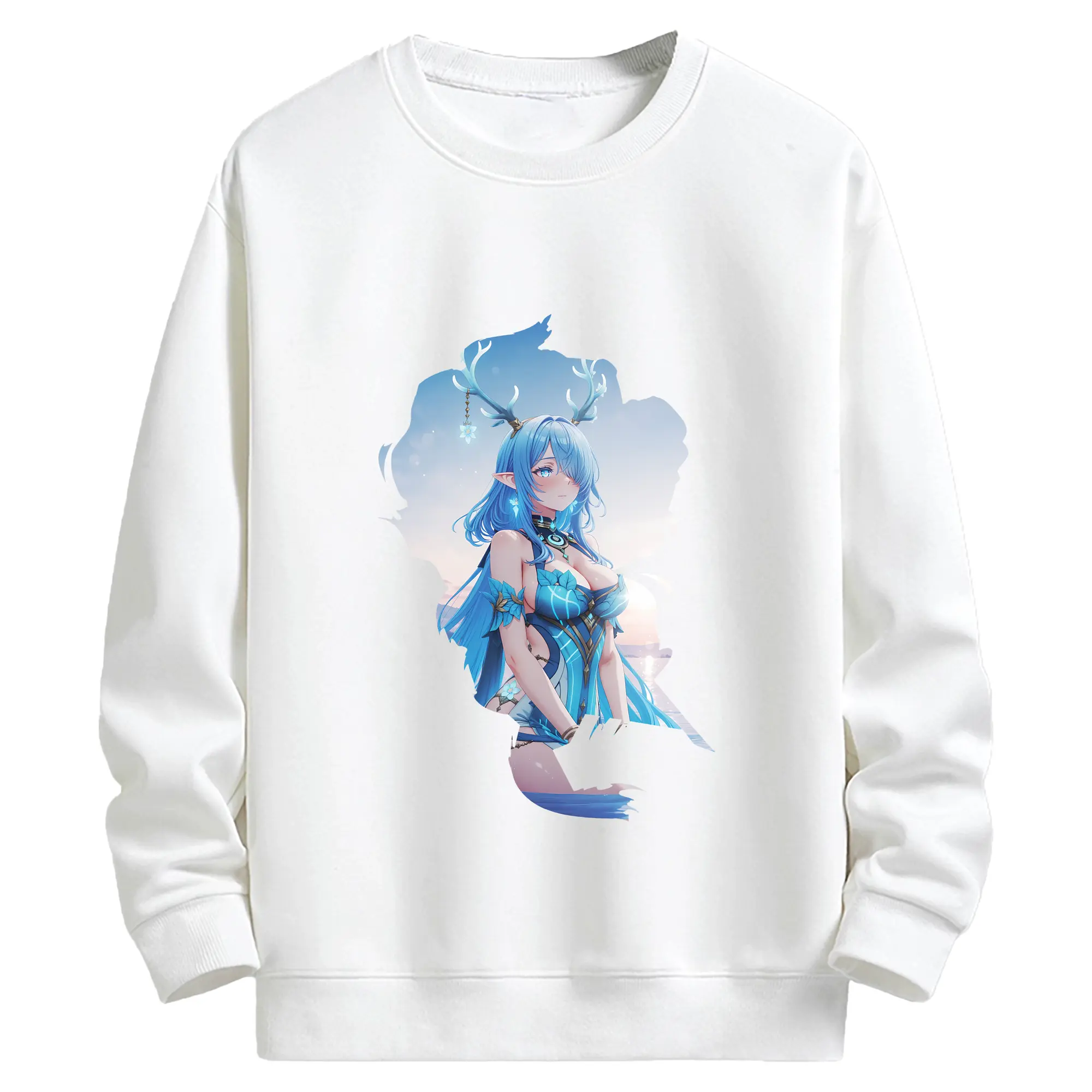 原 神 グッズ ラウマ - キッズ クルーネックスウェットシャツ ・ フロントプリント ・ 綿80％ ポリエステル20％ ・ 快適 通学 スポーツ 日常使い お散歩用