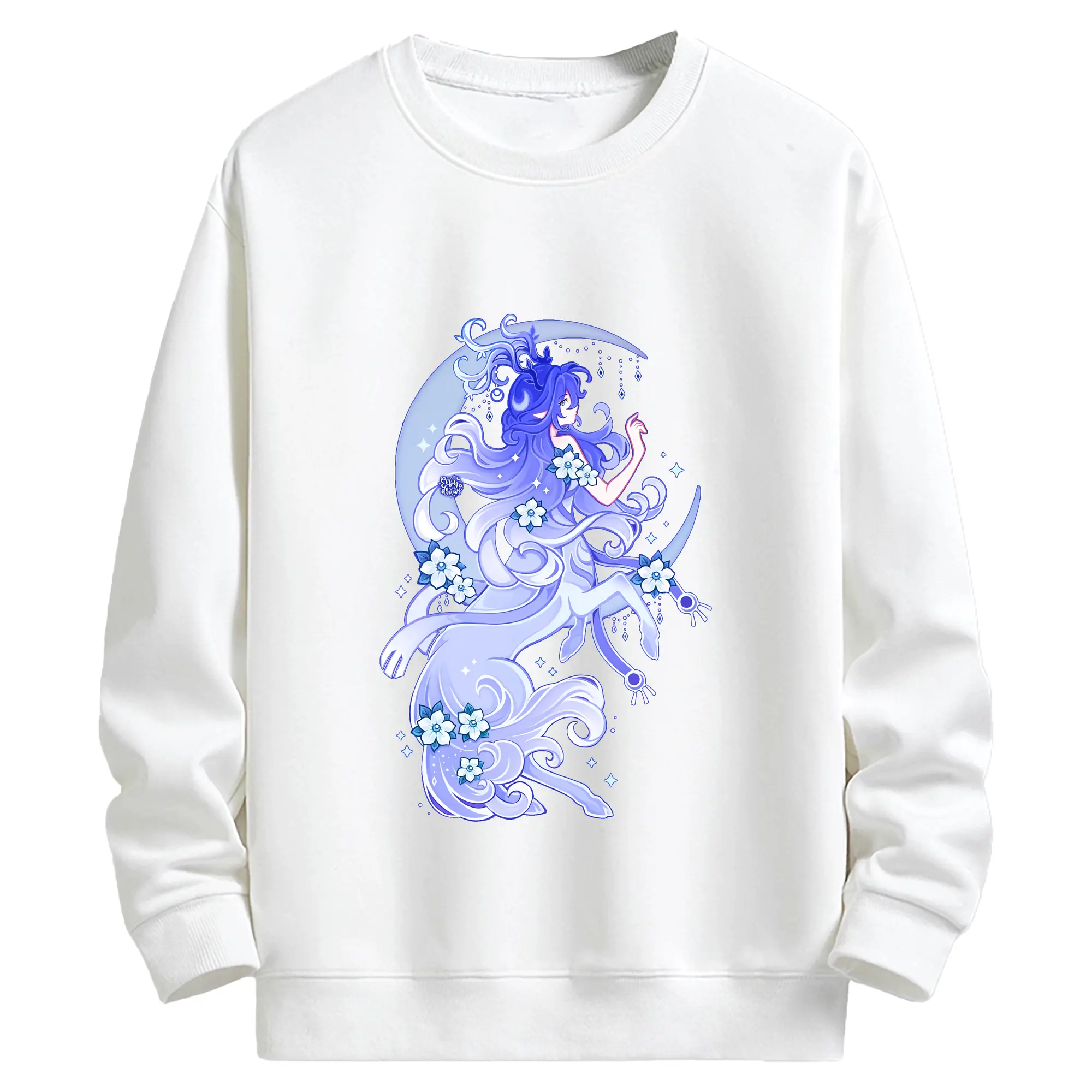 原 神 グッズ ラウマ - キッズ クルーネックスウェットシャツ ・ フロントプリント ・ 綿80％ ポリエステル20％ ・ 快適 通学 スポーツ 日常使い お散歩用