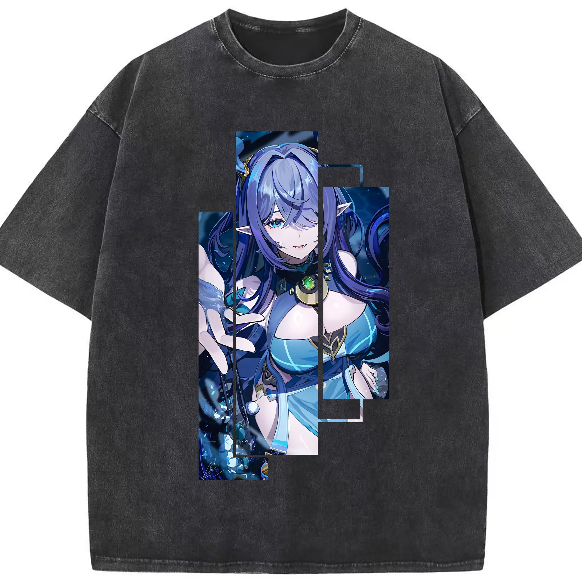 原 神 グッズ ラウマ - 綿100％ ヴィンテージ風 半袖Tシャツ ・ フロントプリント ・ 柔らか肌触り ・ 通気性 快適 ・ スポーツ カジュアル 外出用