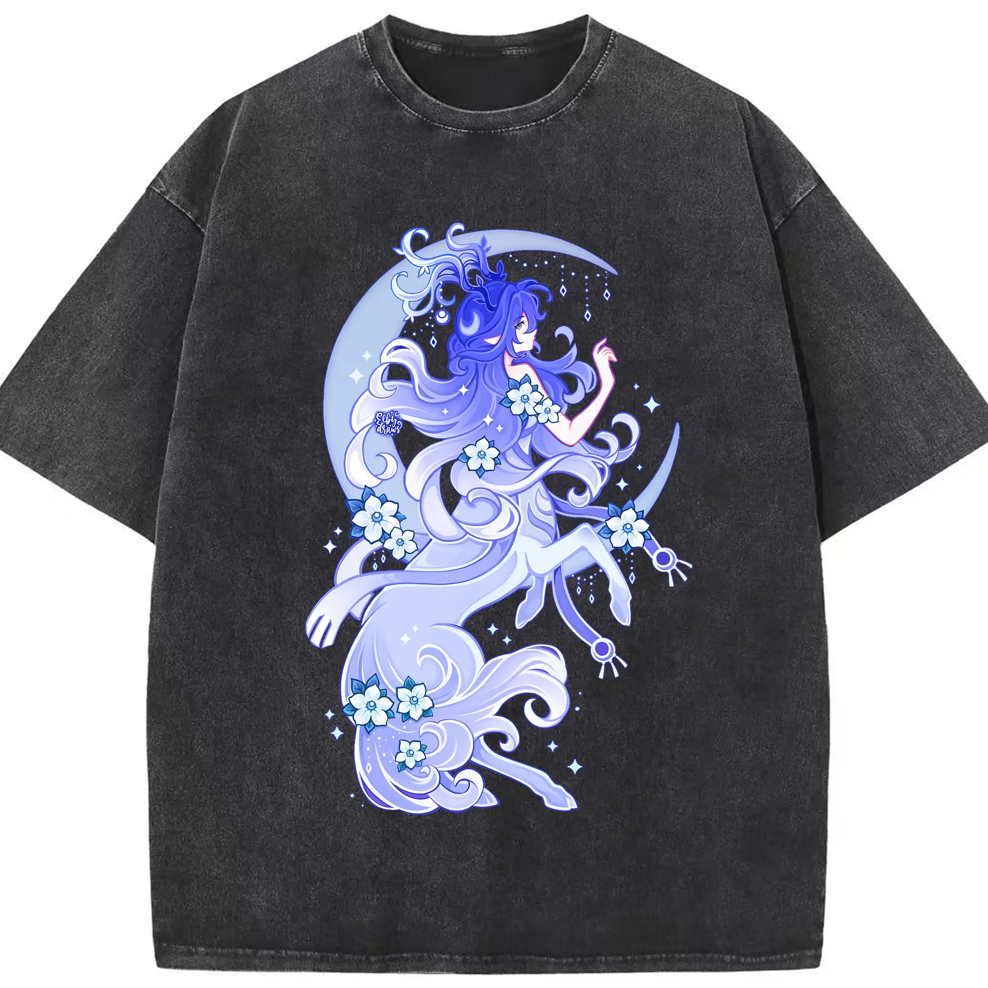 原 神 グッズ ラウマ - 綿100％ ヴィンテージ風 半袖Tシャツ ・ フロントプリント ・ 柔らか肌触り ・ 通気性 快適 ・ スポーツ カジュアル 外出用