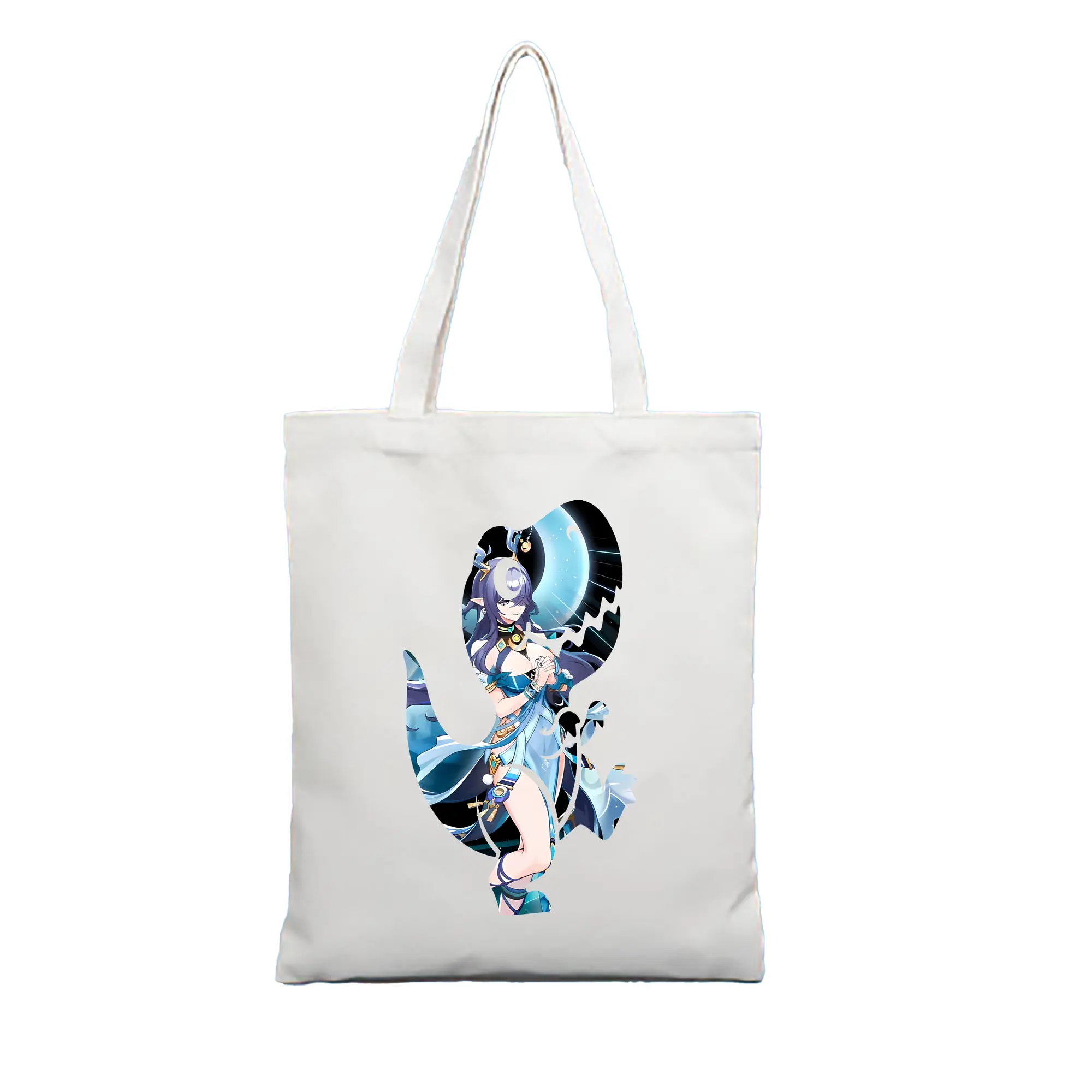 原 神 グッズ ラウマ - 縦型キャンバス手提げバッグ（トートバッグ） ・ キャンバス素材 ・ ショッピング用 ・ 軽量 丈夫 お手入れ簡単