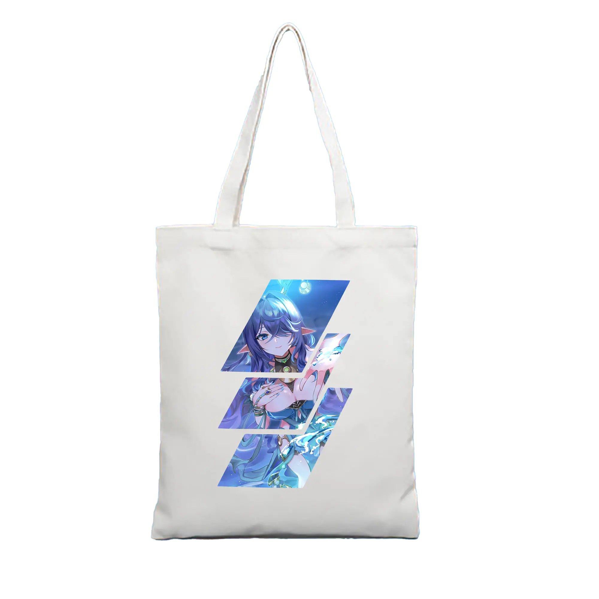 原 神 グッズ ラウマ - 縦型キャンバス手提げバッグ（トートバッグ） ・ キャンバス素材 ・ ショッピング用 ・ 軽量 丈夫 お手入れ簡単