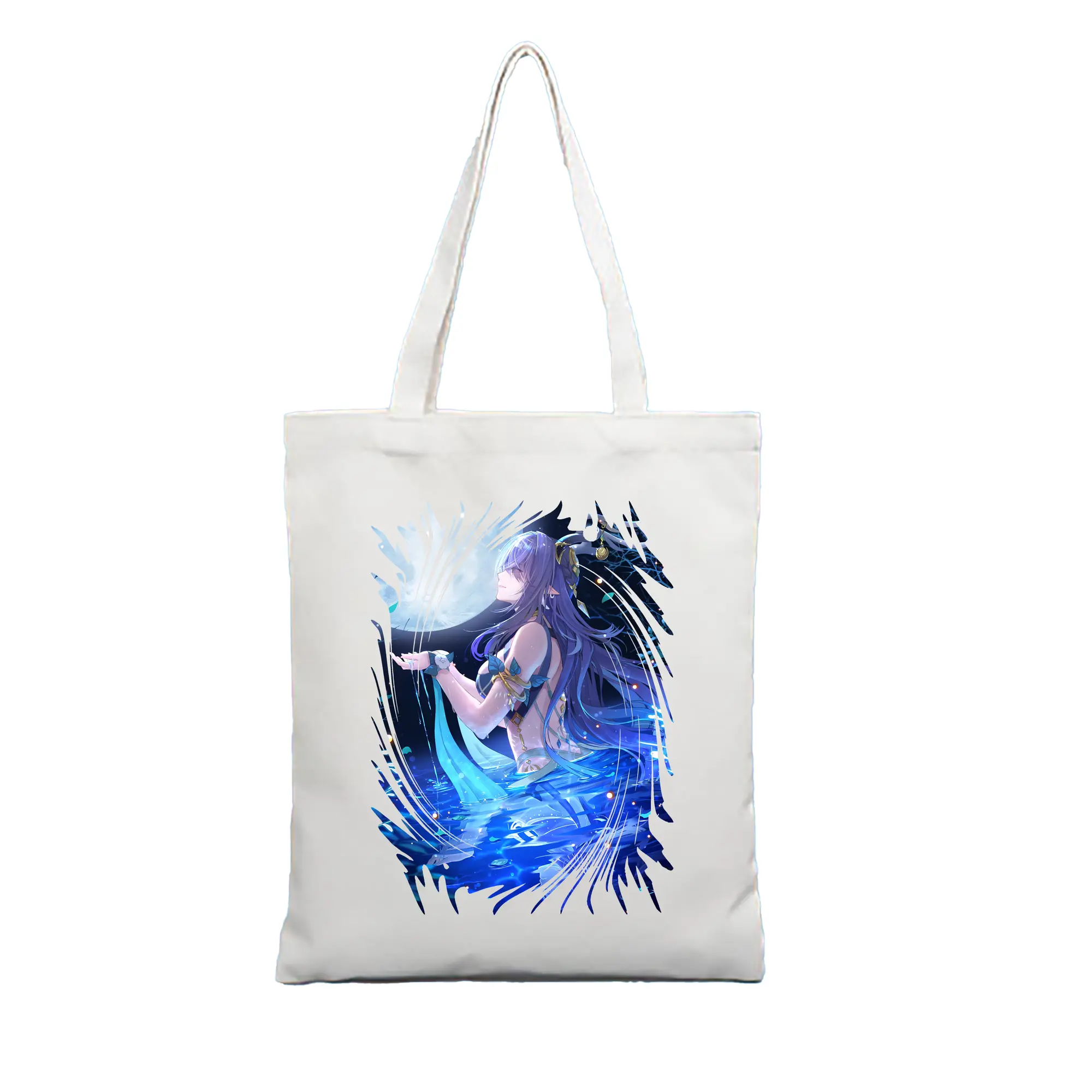 原 神 グッズ ラウマ - 縦型キャンバス手提げバッグ（トートバッグ） ・ キャンバス素材 ・ ショッピング用 ・ 軽量 丈夫 お手入れ簡単