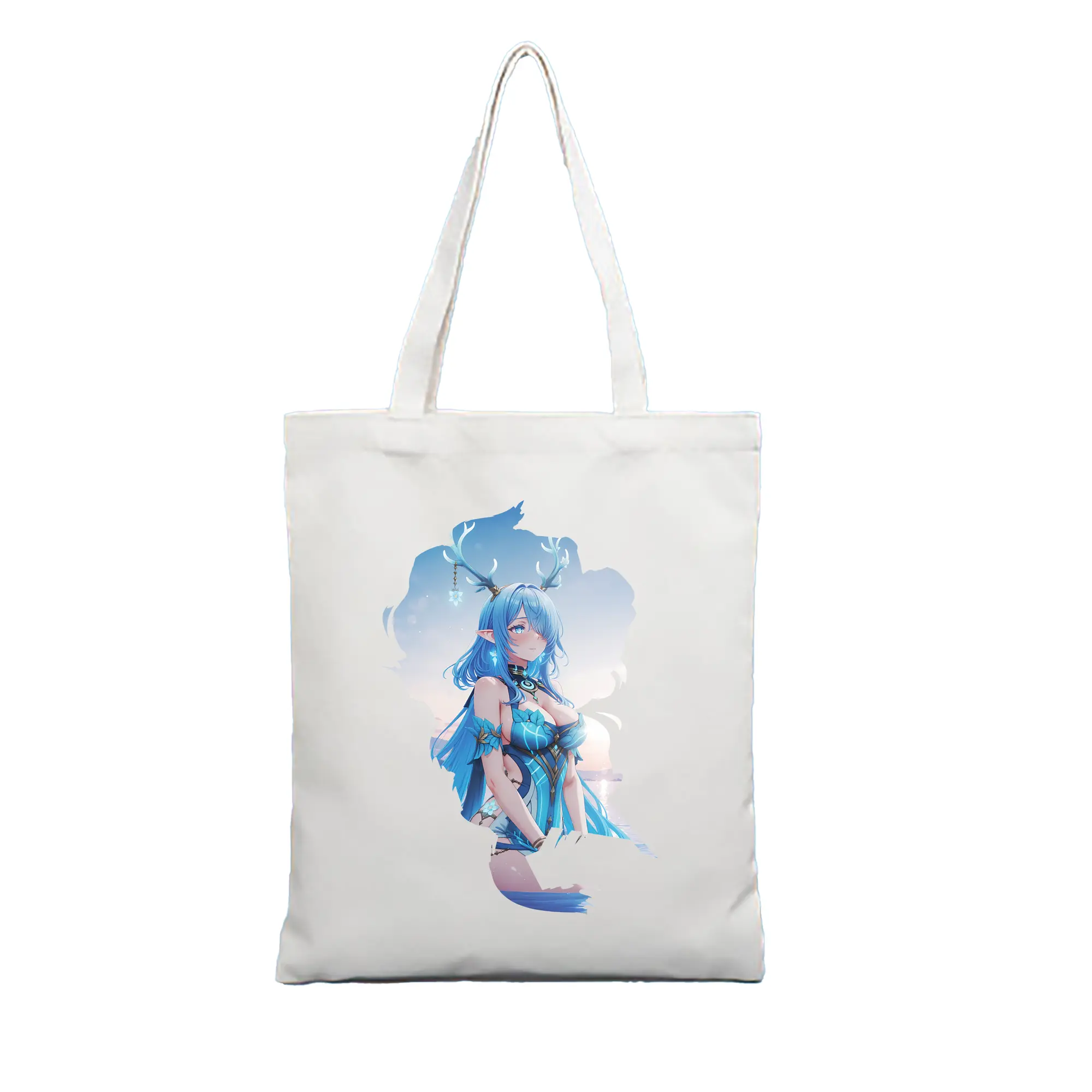 原 神 グッズ ラウマ - 縦型キャンバス手提げバッグ（トートバッグ） ・ キャンバス素材 ・ ショッピング用 ・ 軽量 丈夫 お手入れ簡単