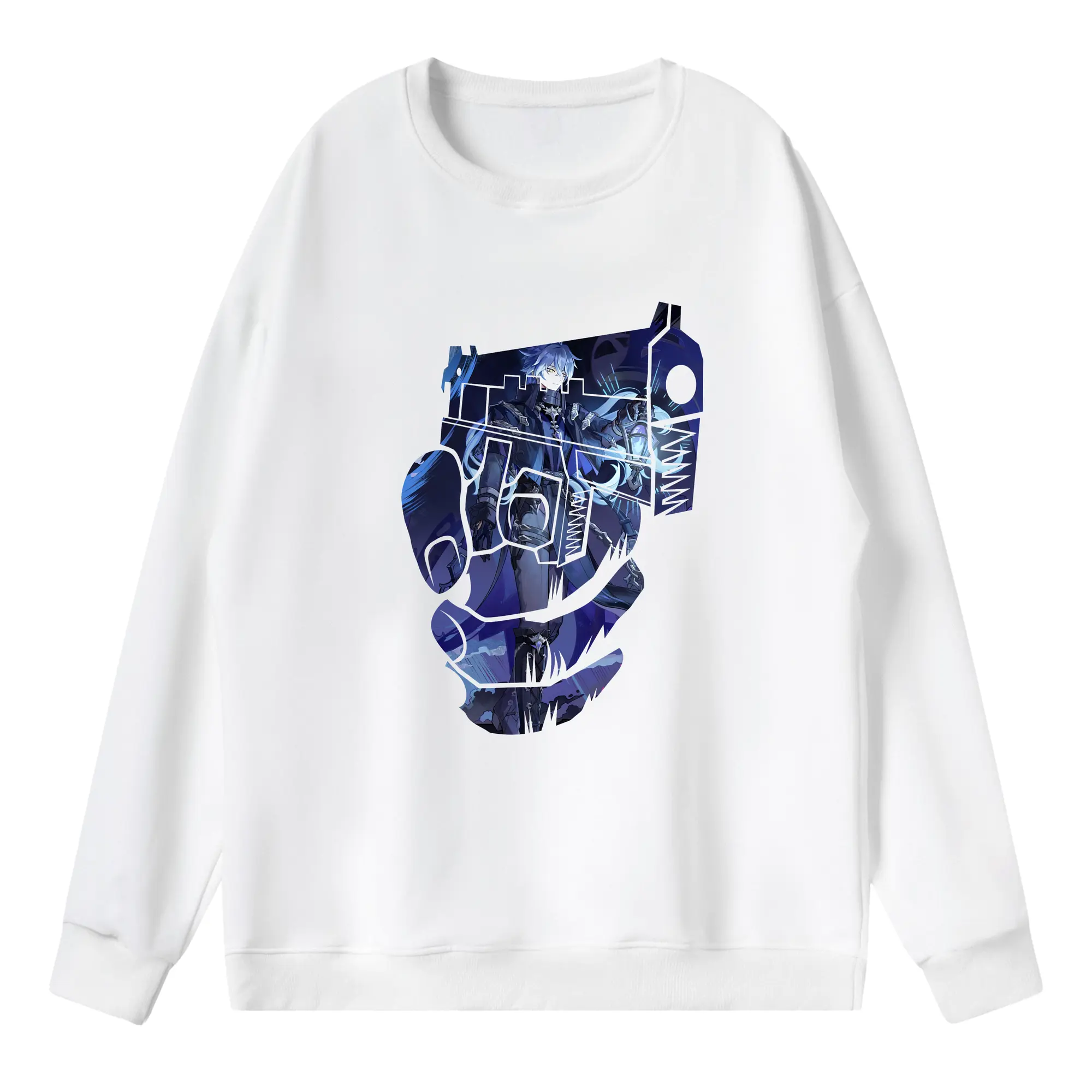 原 神 グッズ フリンズ - 薄手 クルーネック スウェット 裏毛260g · ポリエステル 春秋向け カジュアル 男女兼用 · トレーナー デイリー スポーツ 散歩に最適