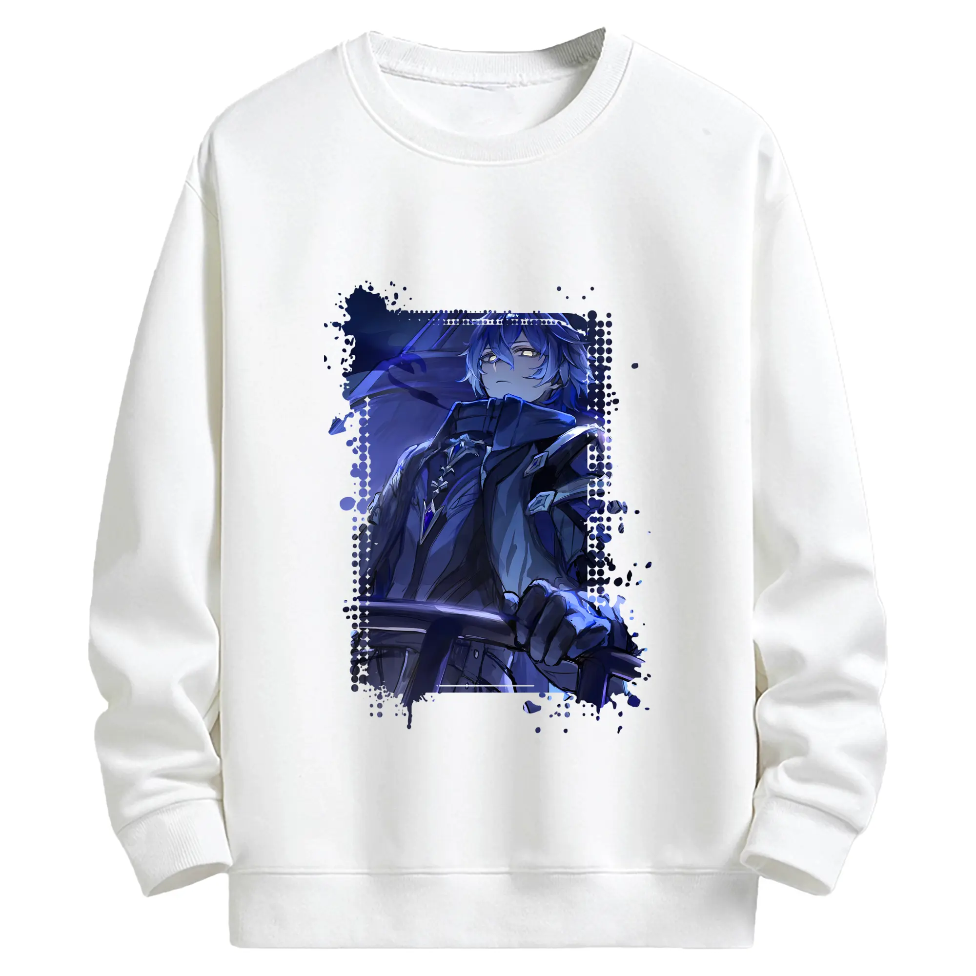 原 神 グッズ フリンズ - キッズ クルーネックスウェットシャツ ・ フロントプリント ・ 綿80％ ポリエステル20％ ・ 快適 通学 スポーツ 日常使い お散歩用