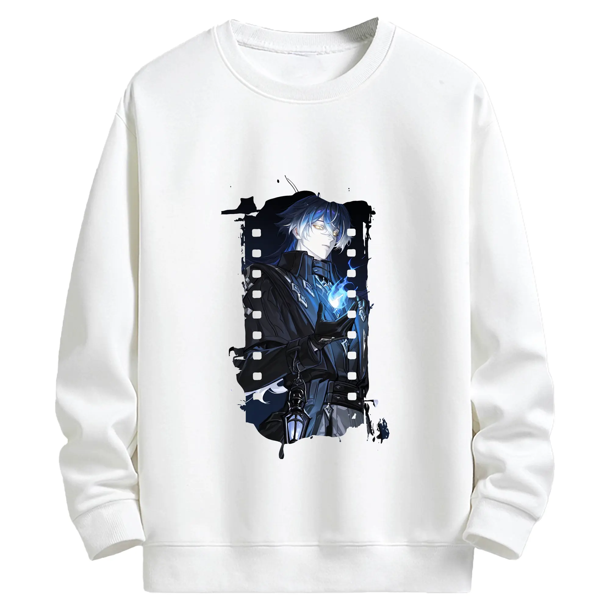 原 神 グッズ フリンズ - キッズ クルーネックスウェットシャツ ・ フロントプリント ・ 綿80％ ポリエステル20％ ・ 快適 通学 スポーツ 日常使い お散歩用