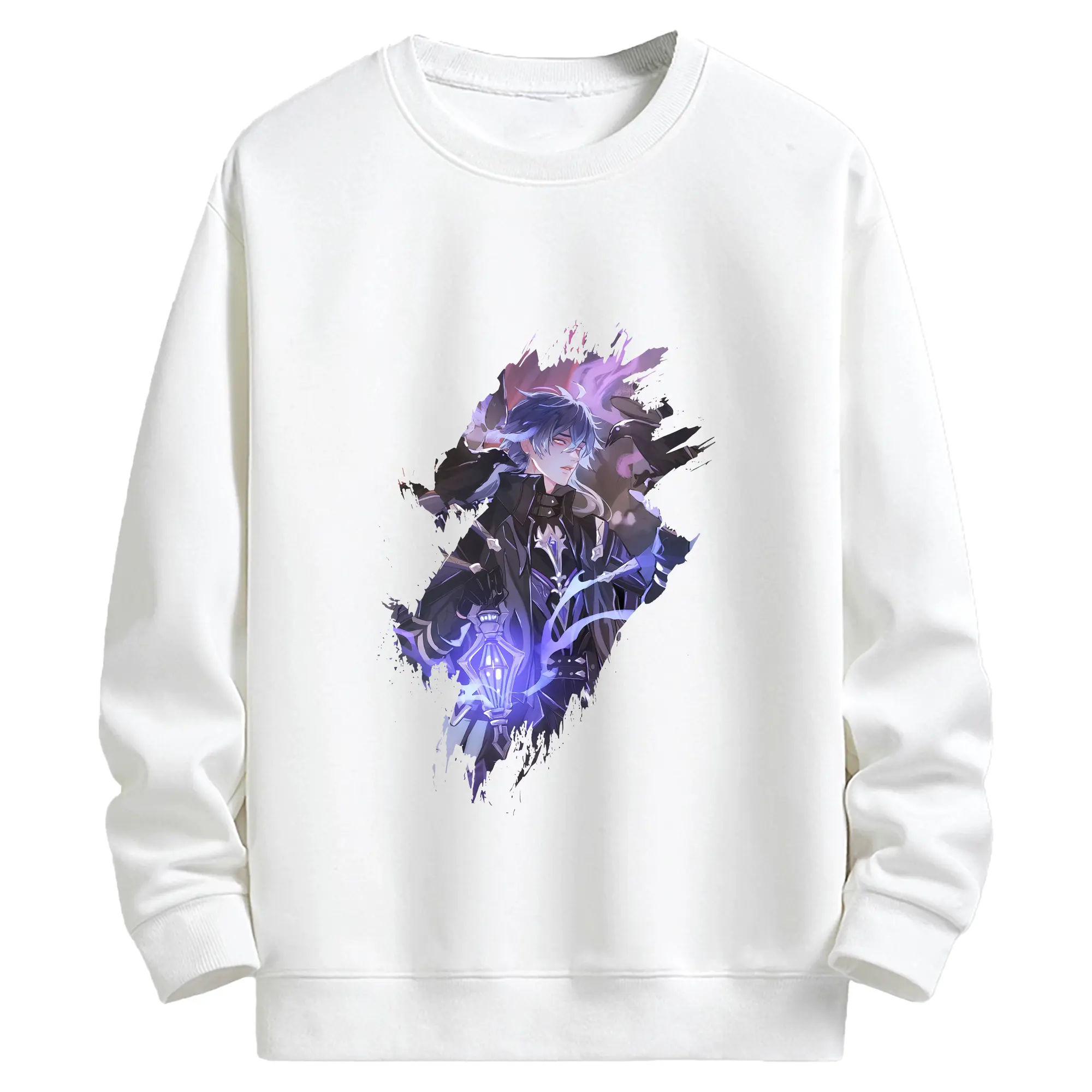 原 神 グッズ フリンズ - キッズ クルーネックスウェットシャツ ・ フロントプリント ・ 綿80％ ポリエステル20％ ・ 快適 通学 スポーツ 日常使い お散歩用