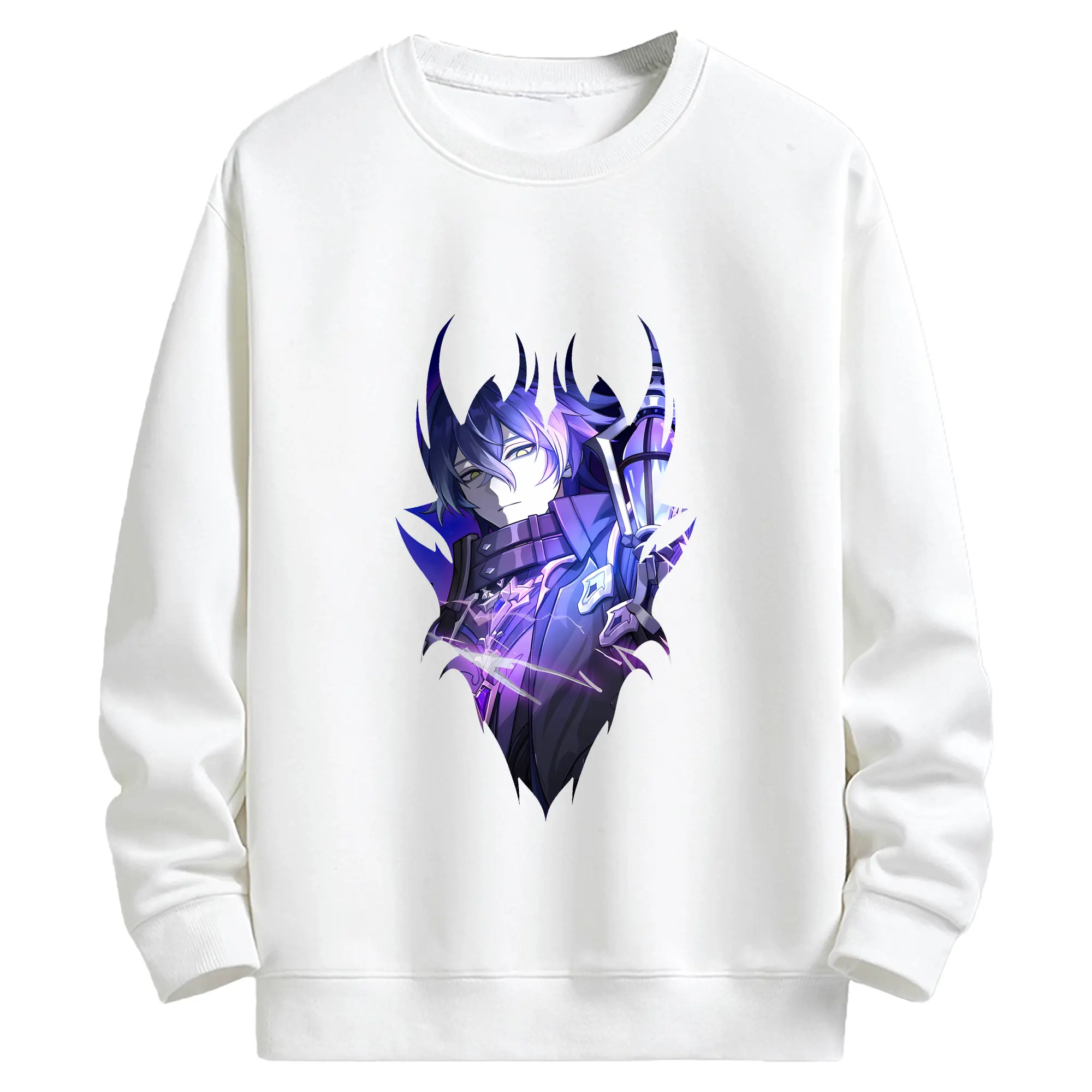 原 神 グッズ フリンズ - キッズ クルーネックスウェットシャツ ・ フロントプリント ・ 綿80％ ポリエステル20％ ・ 快適 通学 スポーツ 日常使い お散歩用