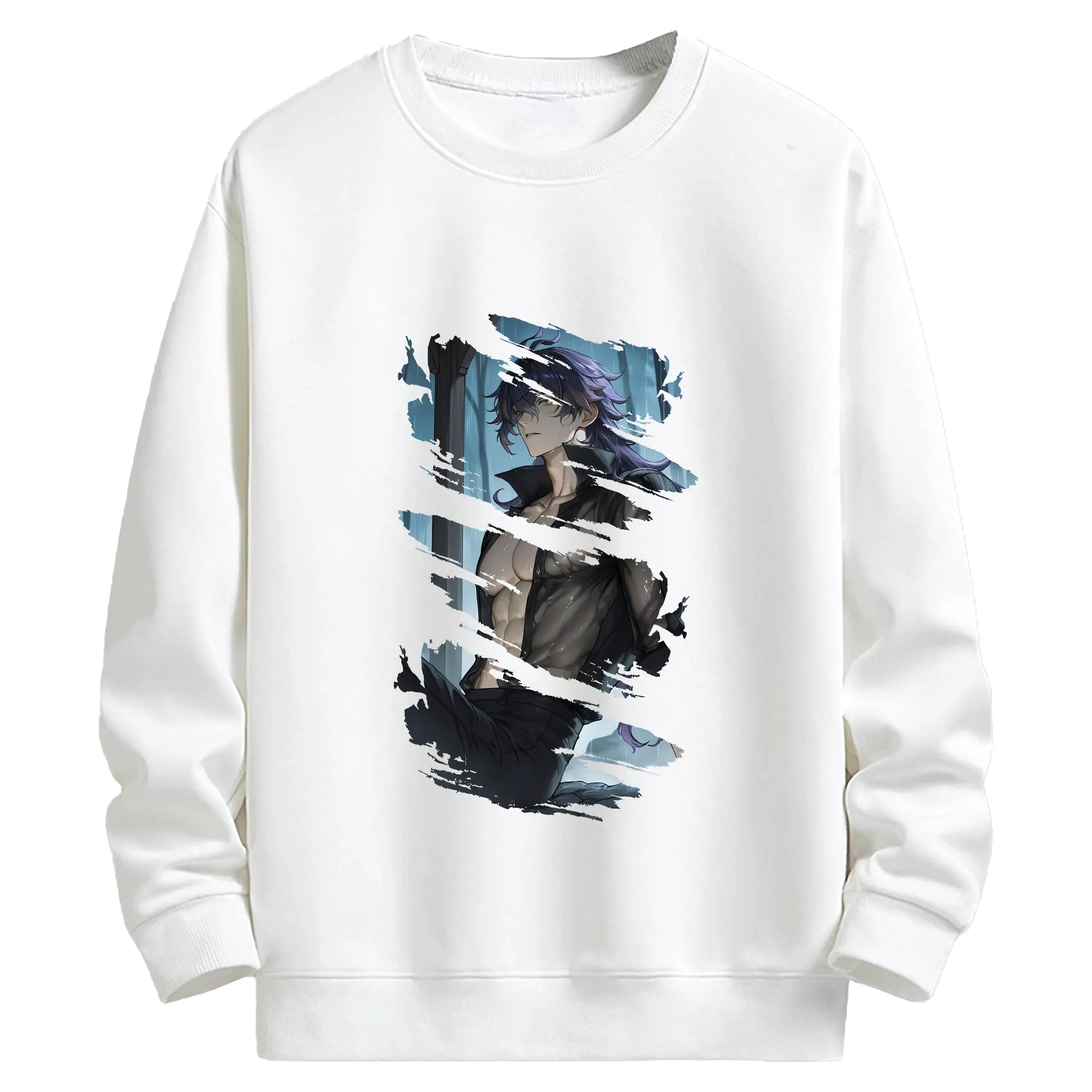 原 神 グッズ フリンズ - キッズ クルーネックスウェットシャツ ・ フロントプリント ・ 綿80％ ポリエステル20％ ・ 快適 通学 スポーツ 日常使い お散歩用