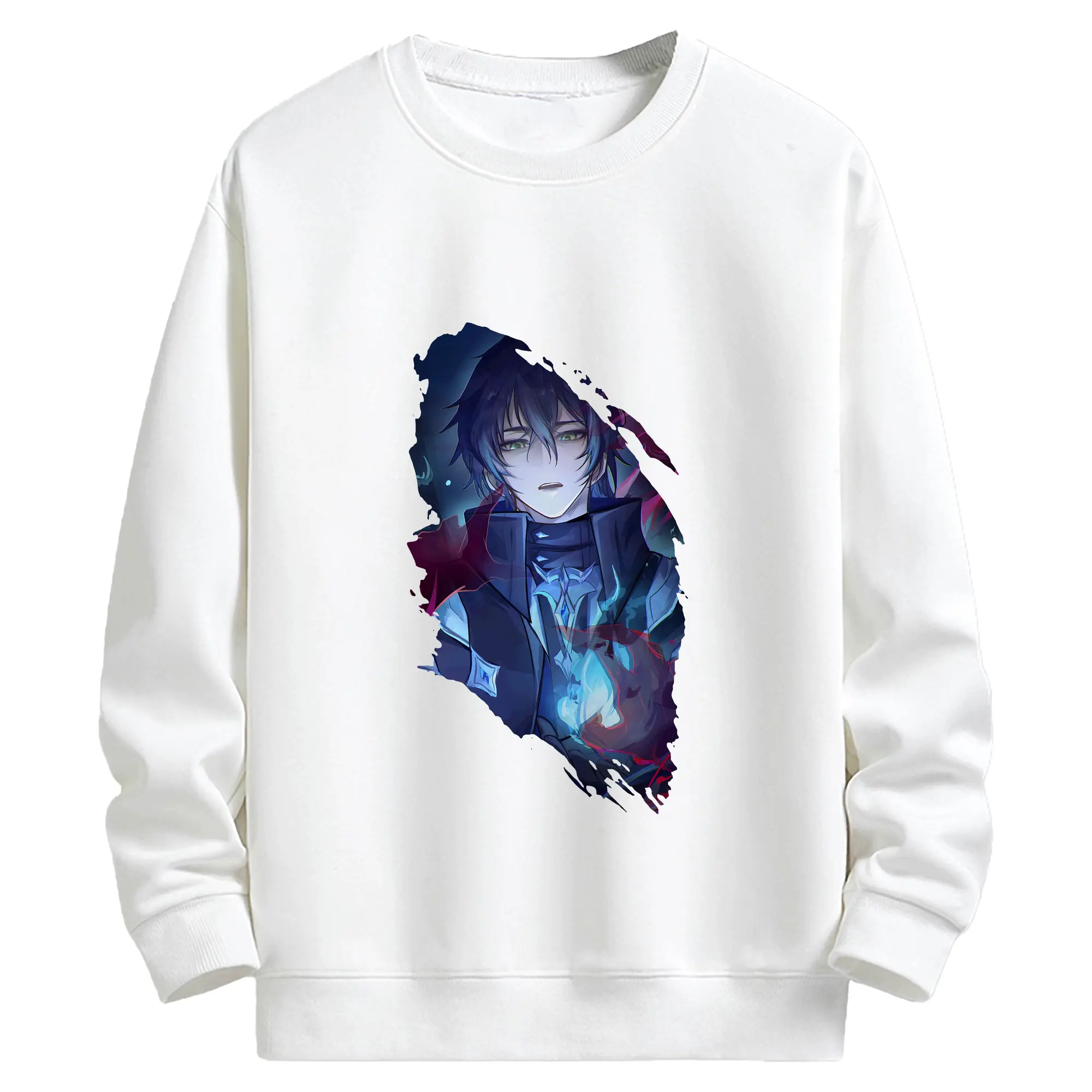 原 神 グッズ フリンズ - キッズ クルーネックスウェットシャツ ・ フロントプリント ・ 綿80％ ポリエステル20％ ・ 快適 通学 スポーツ 日常使い お散歩用