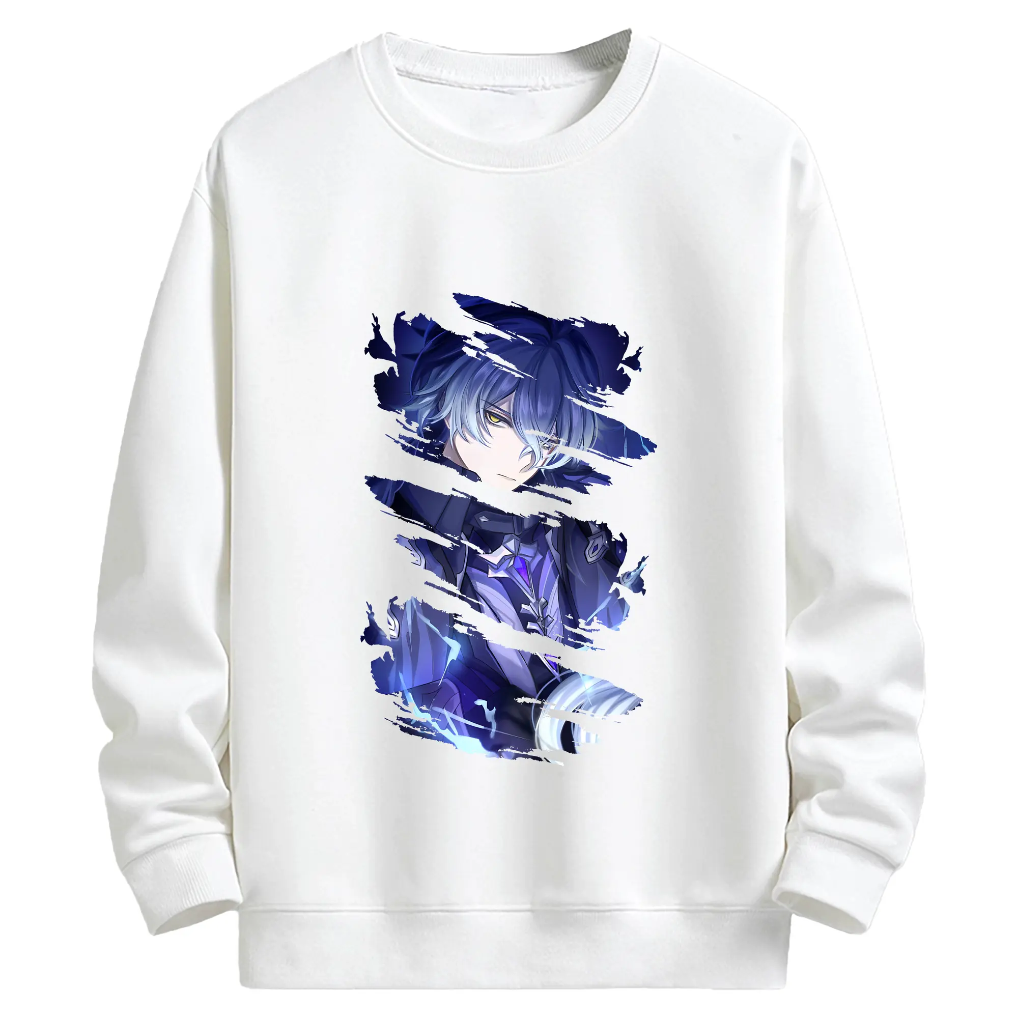 原 神 グッズ フリンズ - キッズ クルーネックスウェットシャツ ・ フロントプリント ・ 綿80％ ポリエステル20％ ・ 快適 通学 スポーツ 日常使い お散歩用