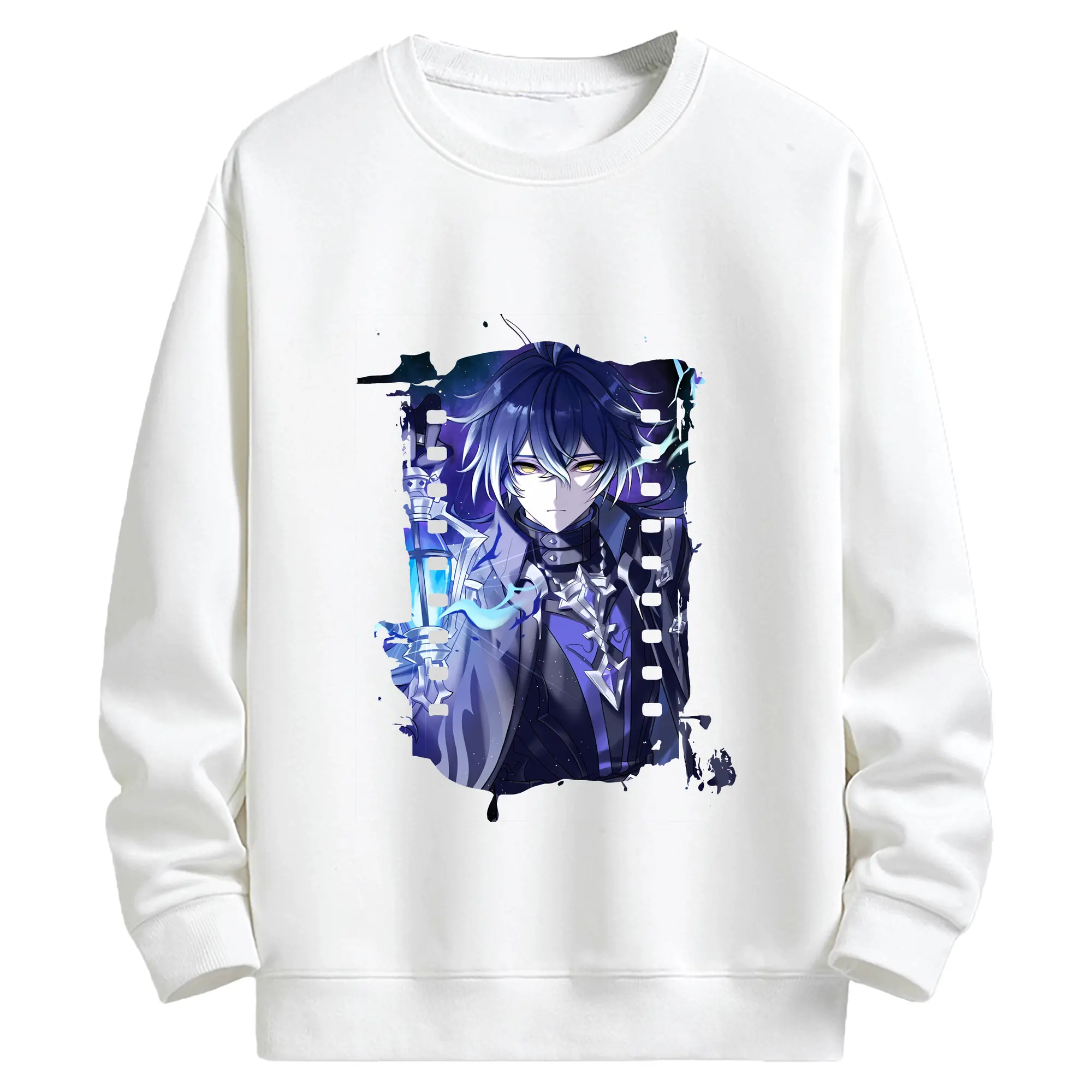 原 神 グッズ フリンズ - キッズ クルーネックスウェットシャツ ・ フロントプリント ・ 綿80％ ポリエステル20％ ・ 快適 通学 スポーツ 日常使い お散歩用