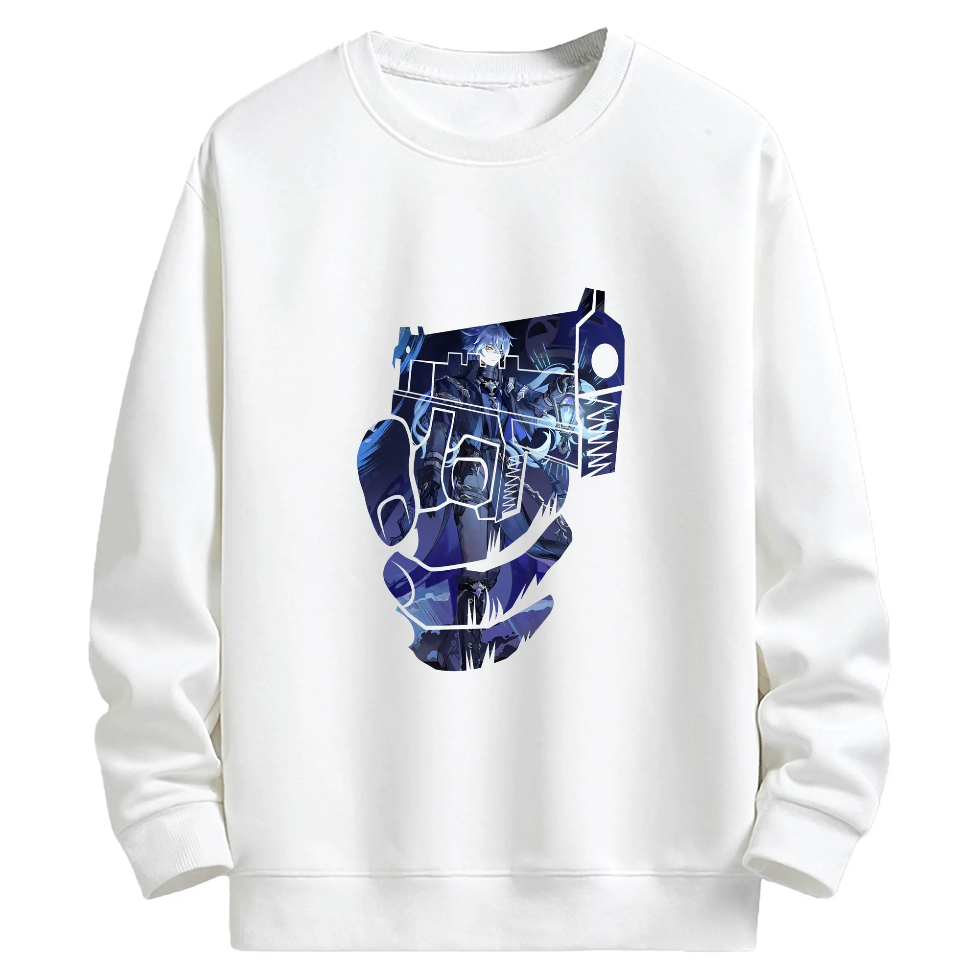 原 神 グッズ フリンズ - キッズ クルーネックスウェットシャツ ・ フロントプリント ・ 綿80％ ポリエステル20％ ・ 快適 通学 スポーツ 日常使い お散歩用