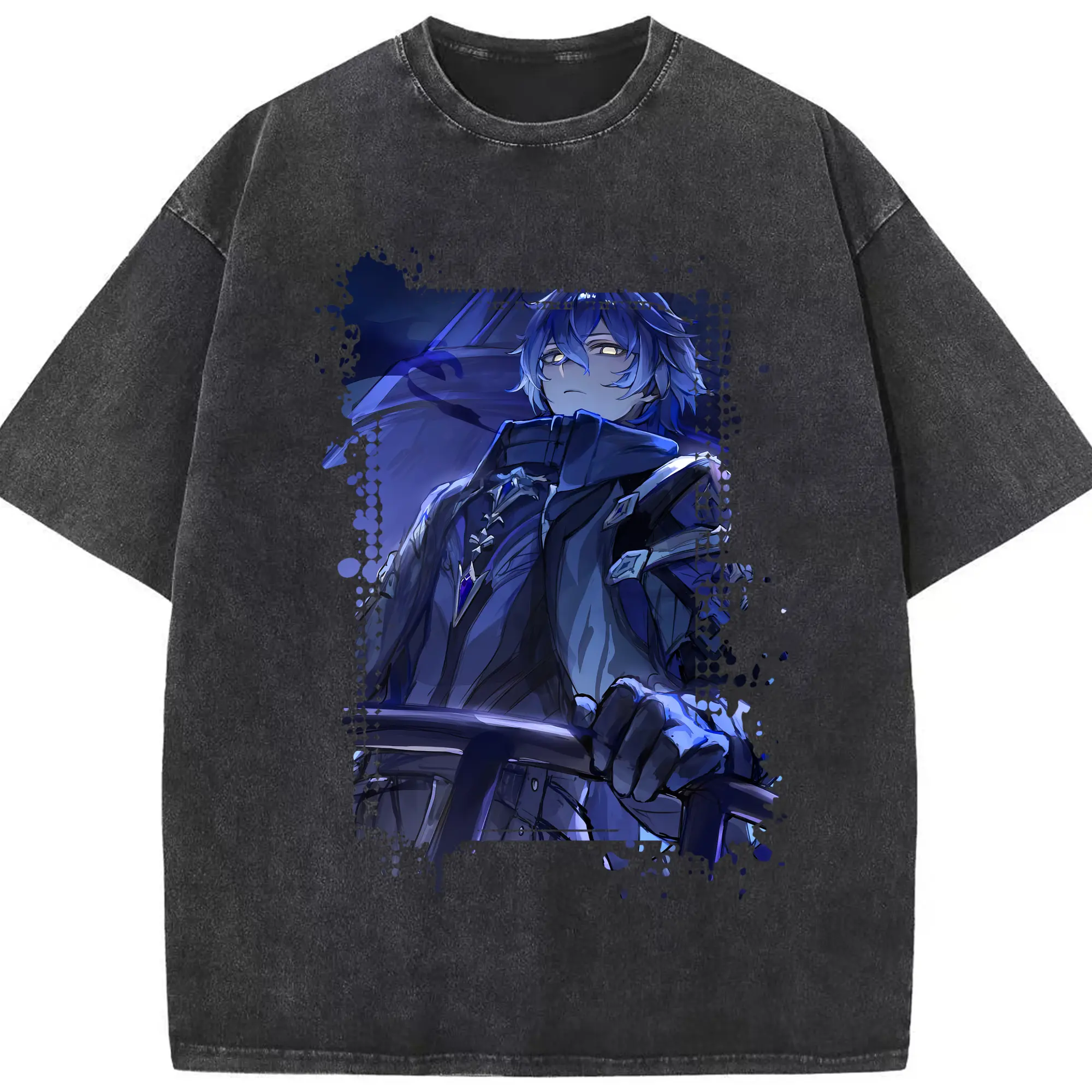 原 神 グッズ フリンズ - 綿100％ ヴィンテージ風 半袖Tシャツ ・ フロントプリント ・ 柔らか肌触り ・ 通気性 快適 ・ スポーツ カジュアル 外出用