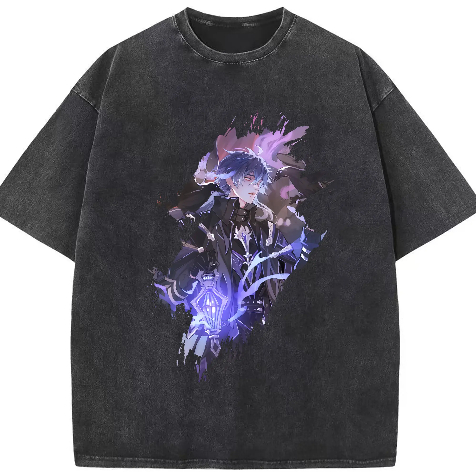 原 神 グッズ フリンズ - 綿100％ ヴィンテージ風 半袖Tシャツ ・ フロントプリント ・ 柔らか肌触り ・ 通気性 快適 ・ スポーツ カジュアル 外出用