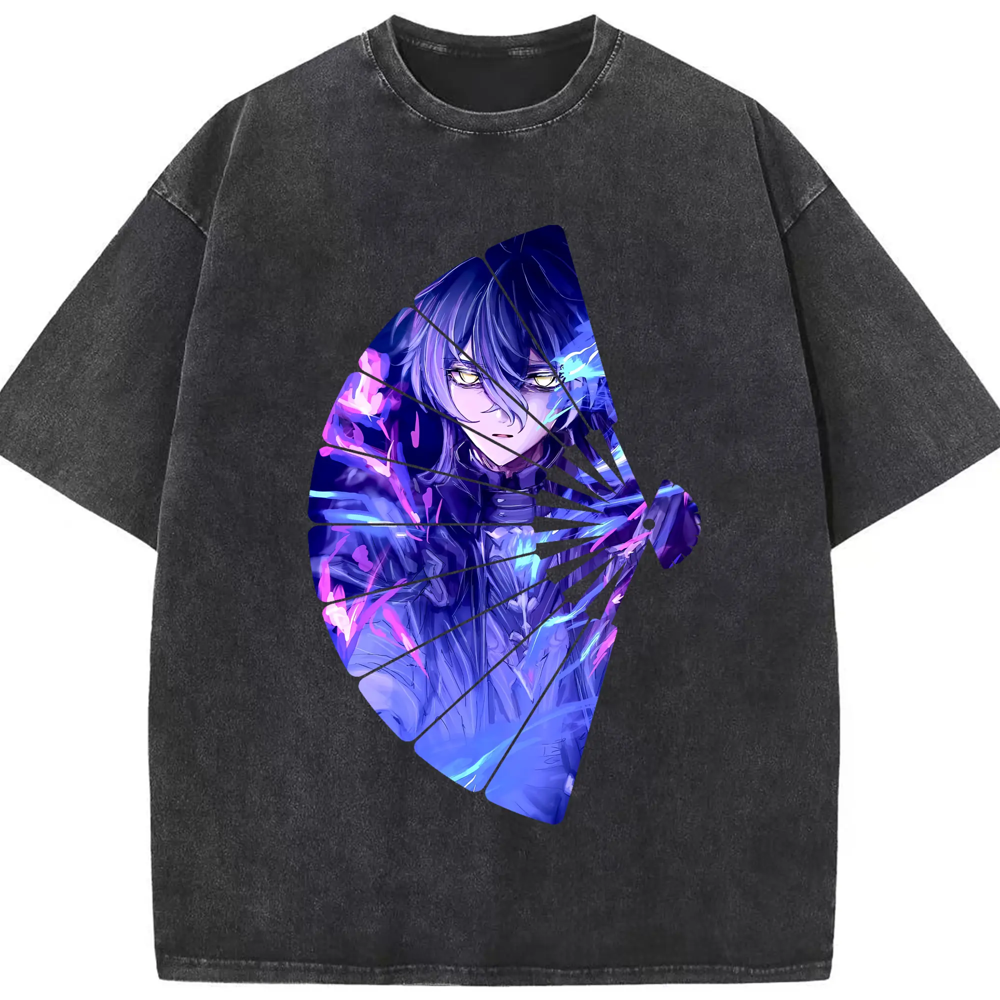 原 神 グッズ フリンズ - 綿100％ ヴィンテージ風 半袖Tシャツ ・ フロントプリント ・ 柔らか肌触り ・ 通気性 快適 ・ スポーツ カジュアル 外出用